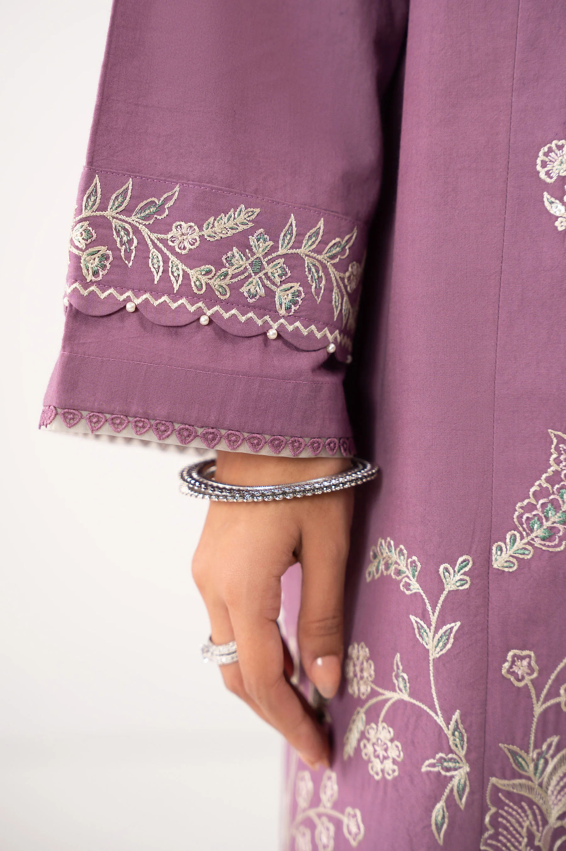 STITCHED EMBROIDERED COTTON LINEN SUIT - Image 6
