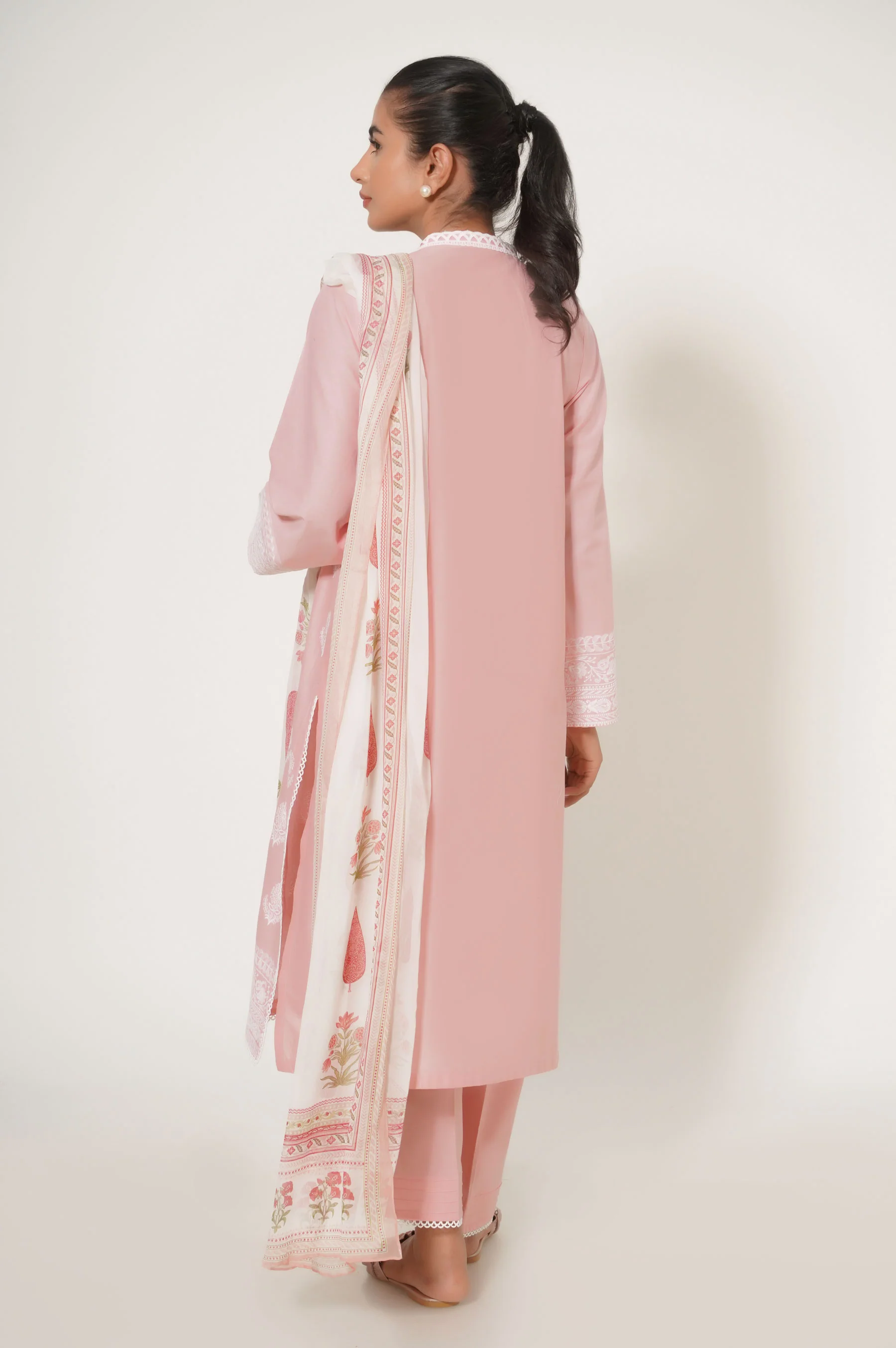 Stitched 3 Piece Chikankari Suit - Image 6