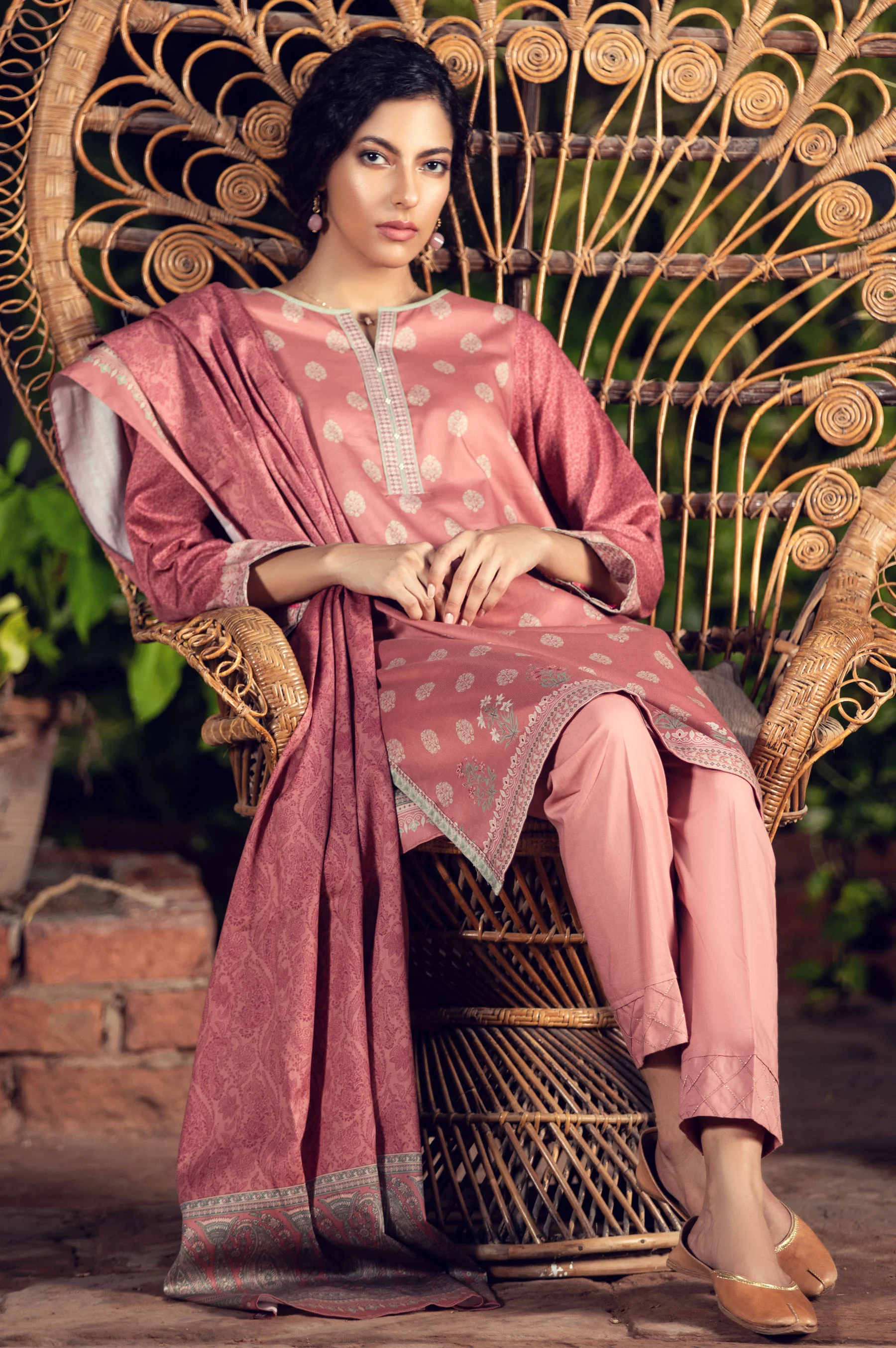 Stitched 3 Piece Digital Printed Cottel Suit - Image 3