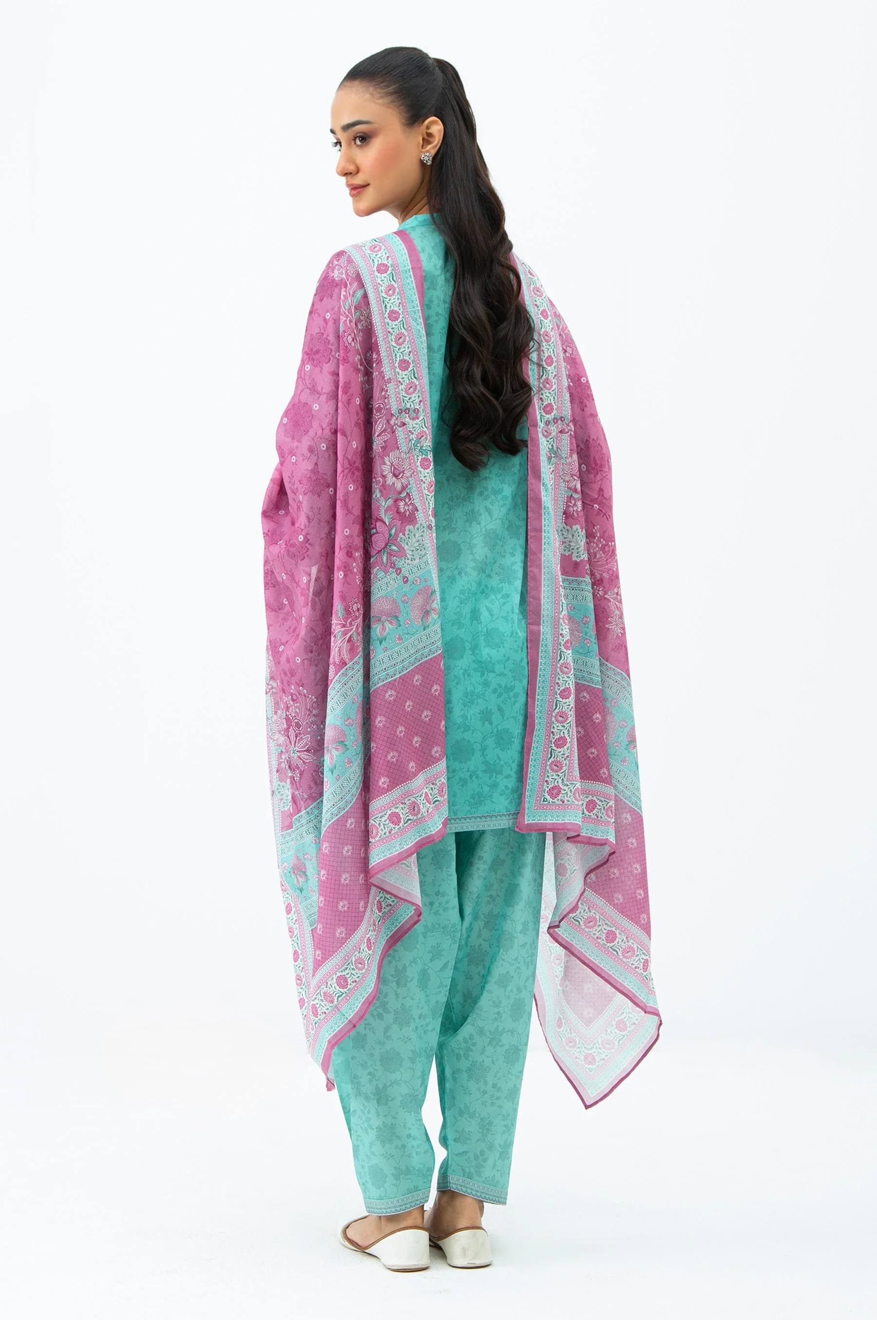 STITCHED PRINTED LAWN SUIT (FACTORY E-OUTLET) - Image 6