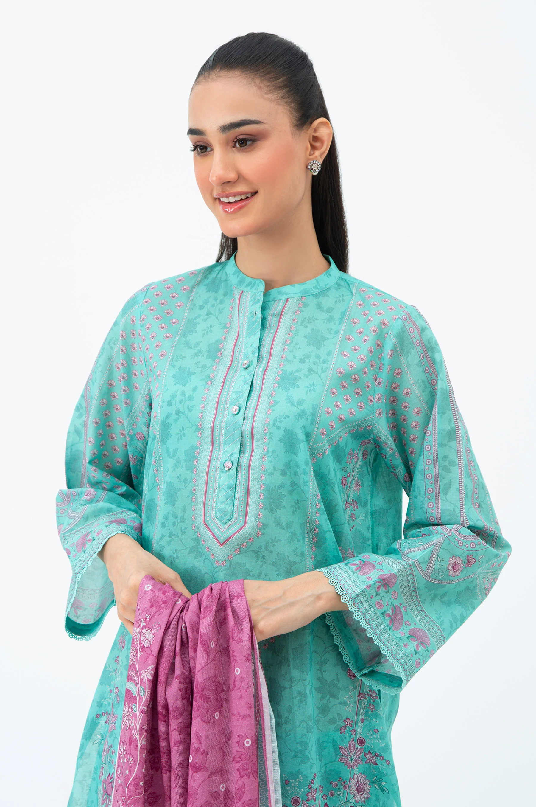 STITCHED PRINTED LAWN SUIT - Image 7