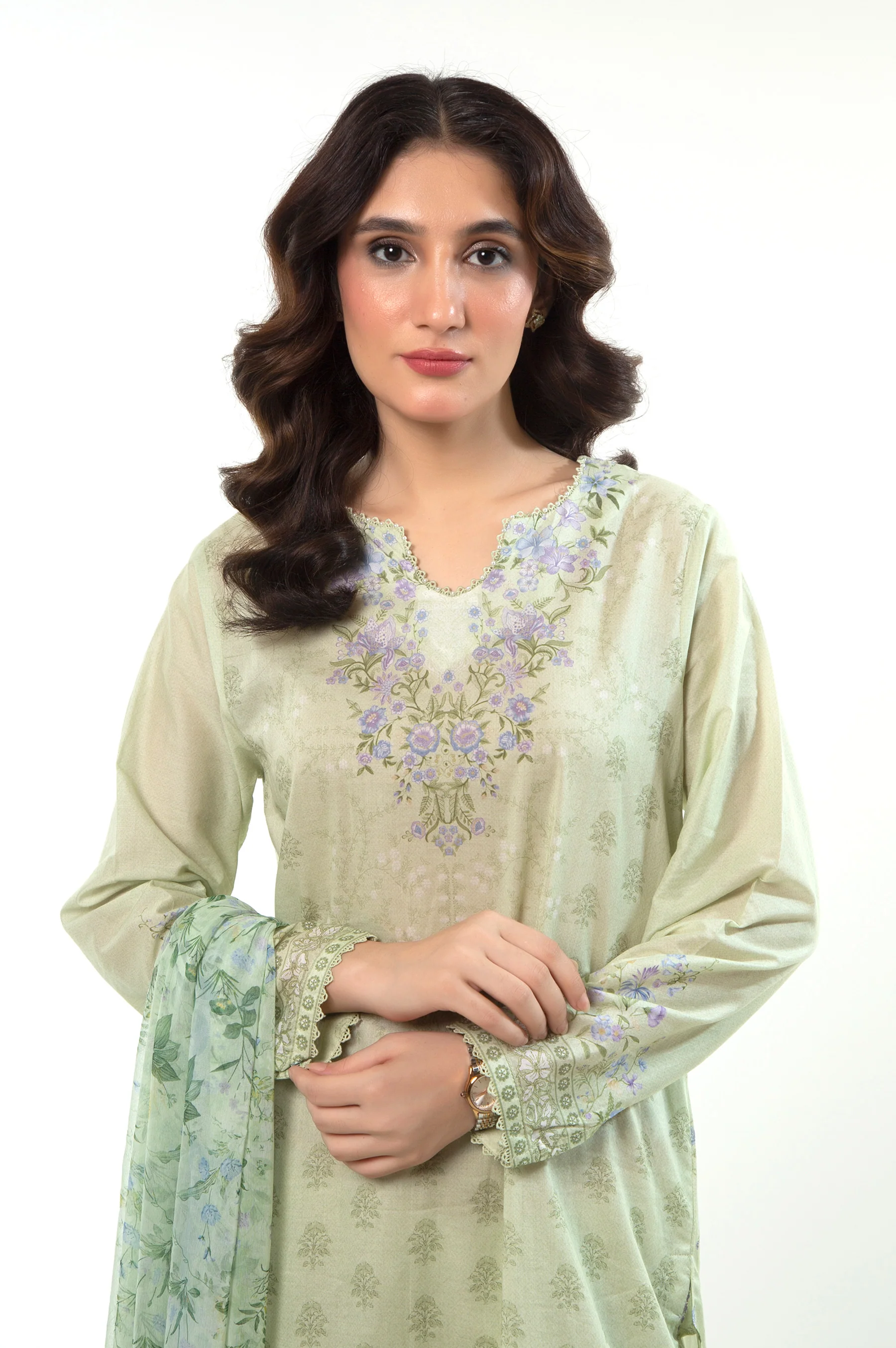 STITCHED PRINTED LAWN SUIT - Image 2