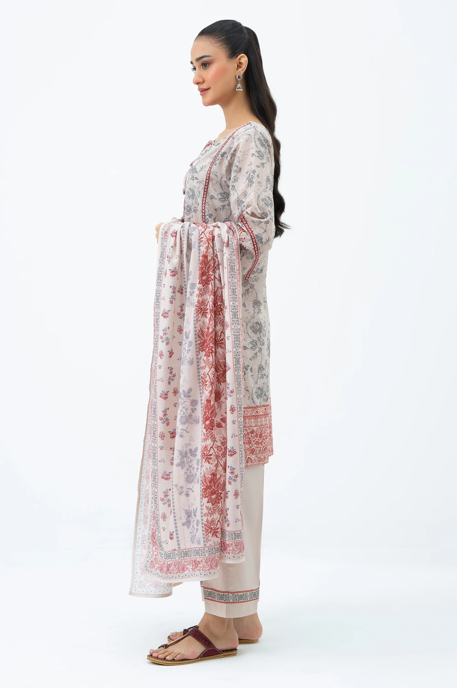 STITCHED PRINTED LAWN SUIT - Image 5