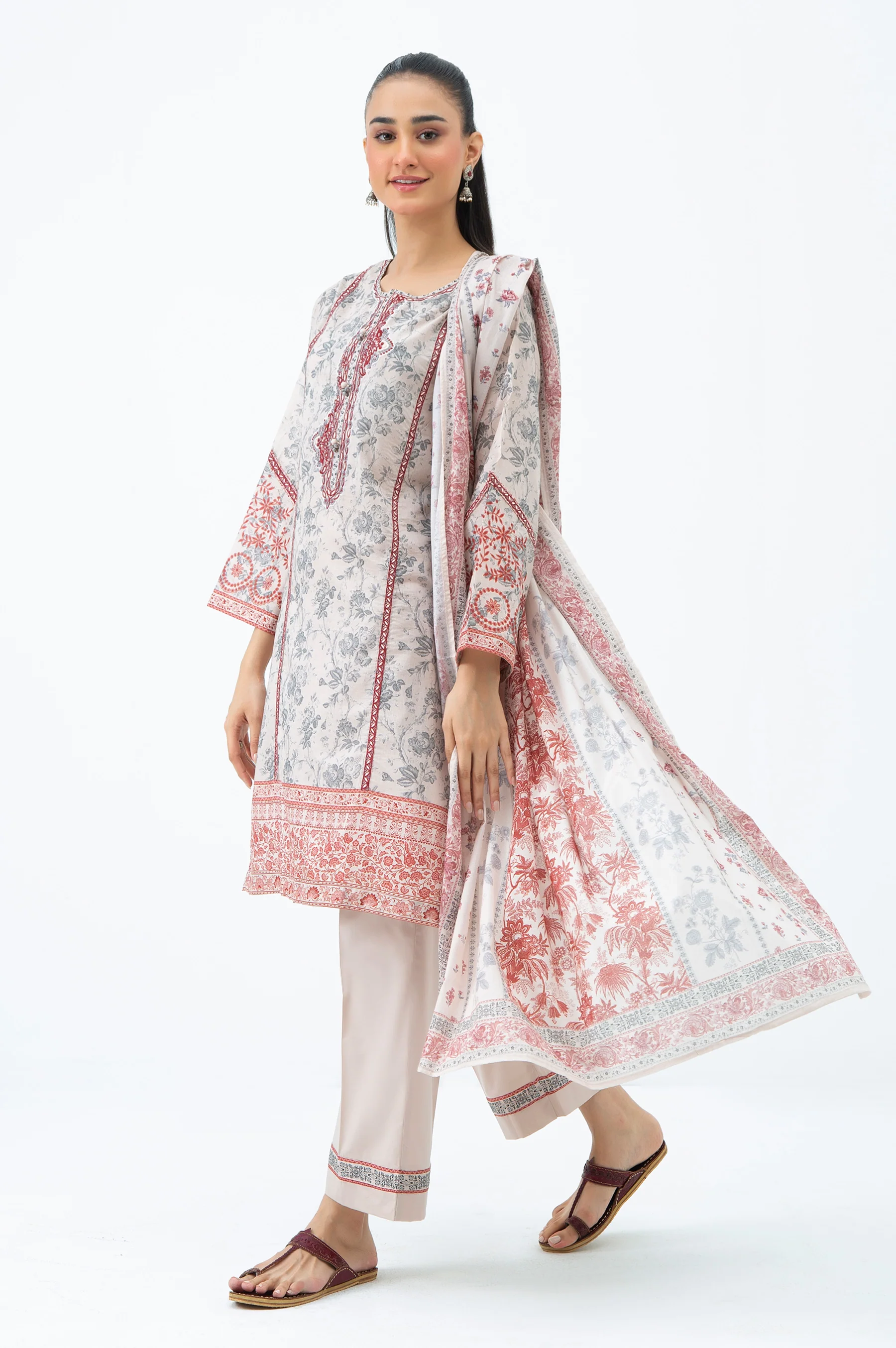STITCHED PRINTED LAWN SUIT - Image 6