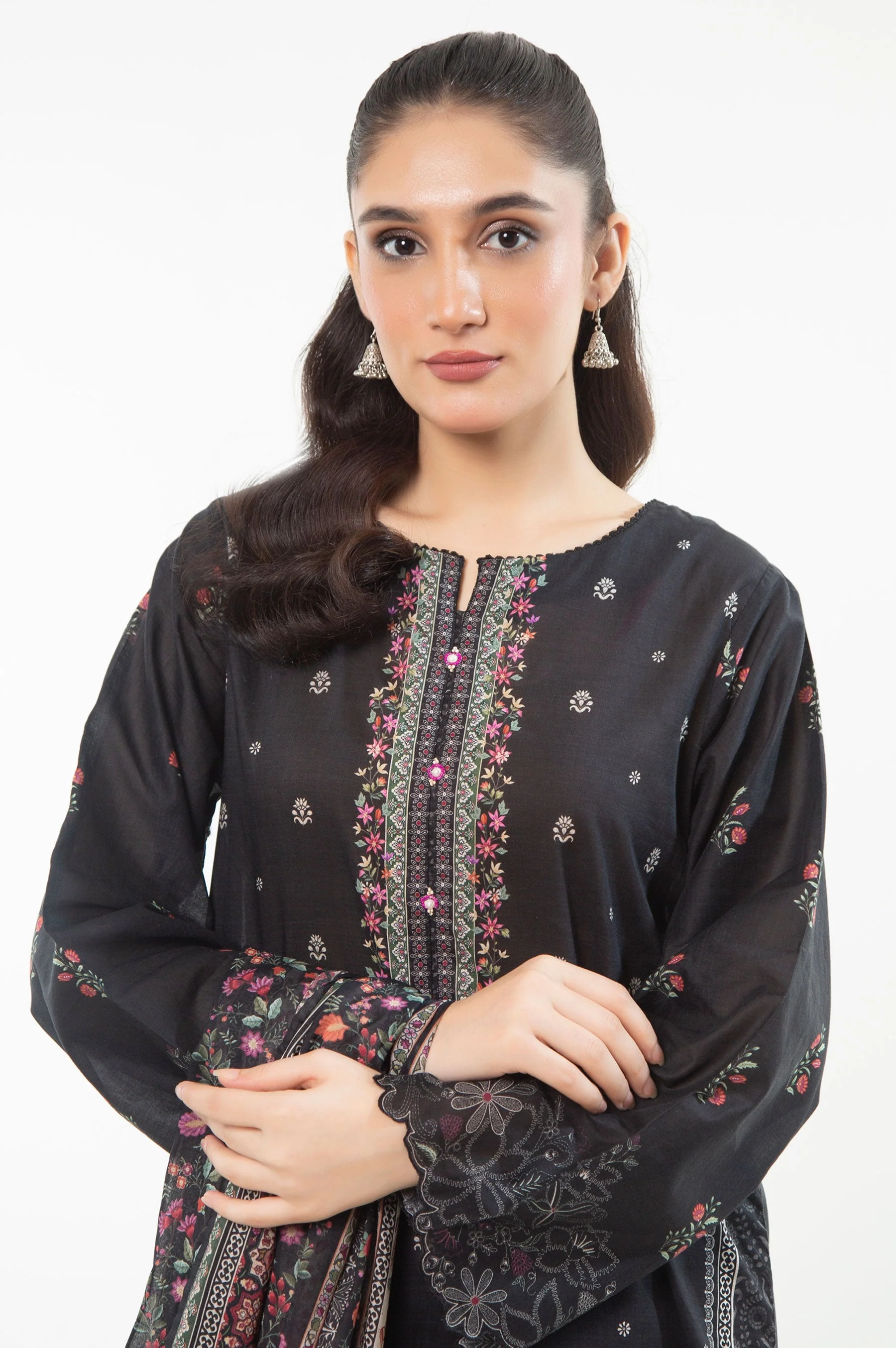 STITCHED PRINTED LAWN SUIT (FACTORY E-OUTLET) - Image 2