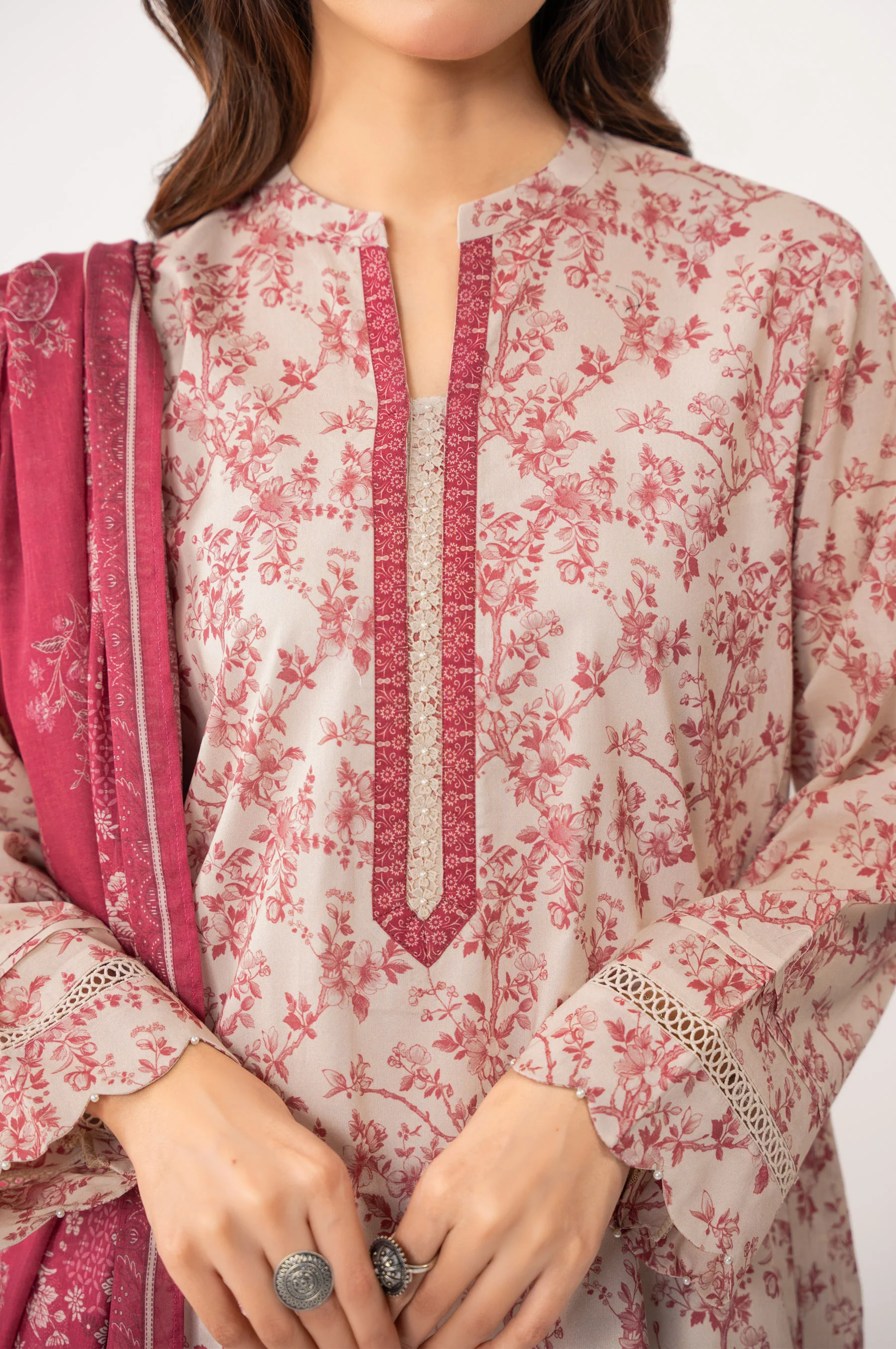 STITCHED PRINTED LAWN SUIT - Image 2