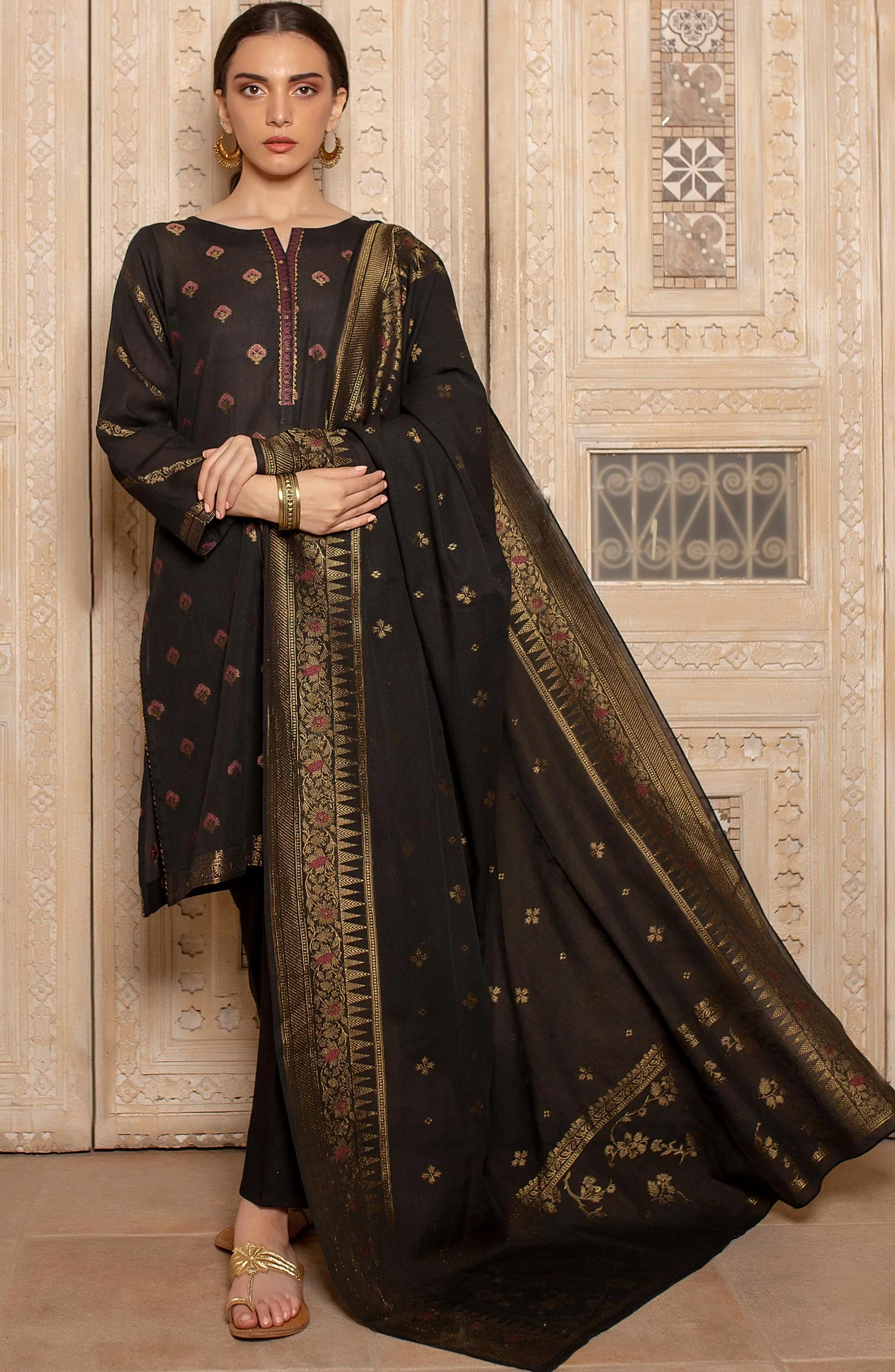 Stitched 3 Piece Dyed Jacquard Suit