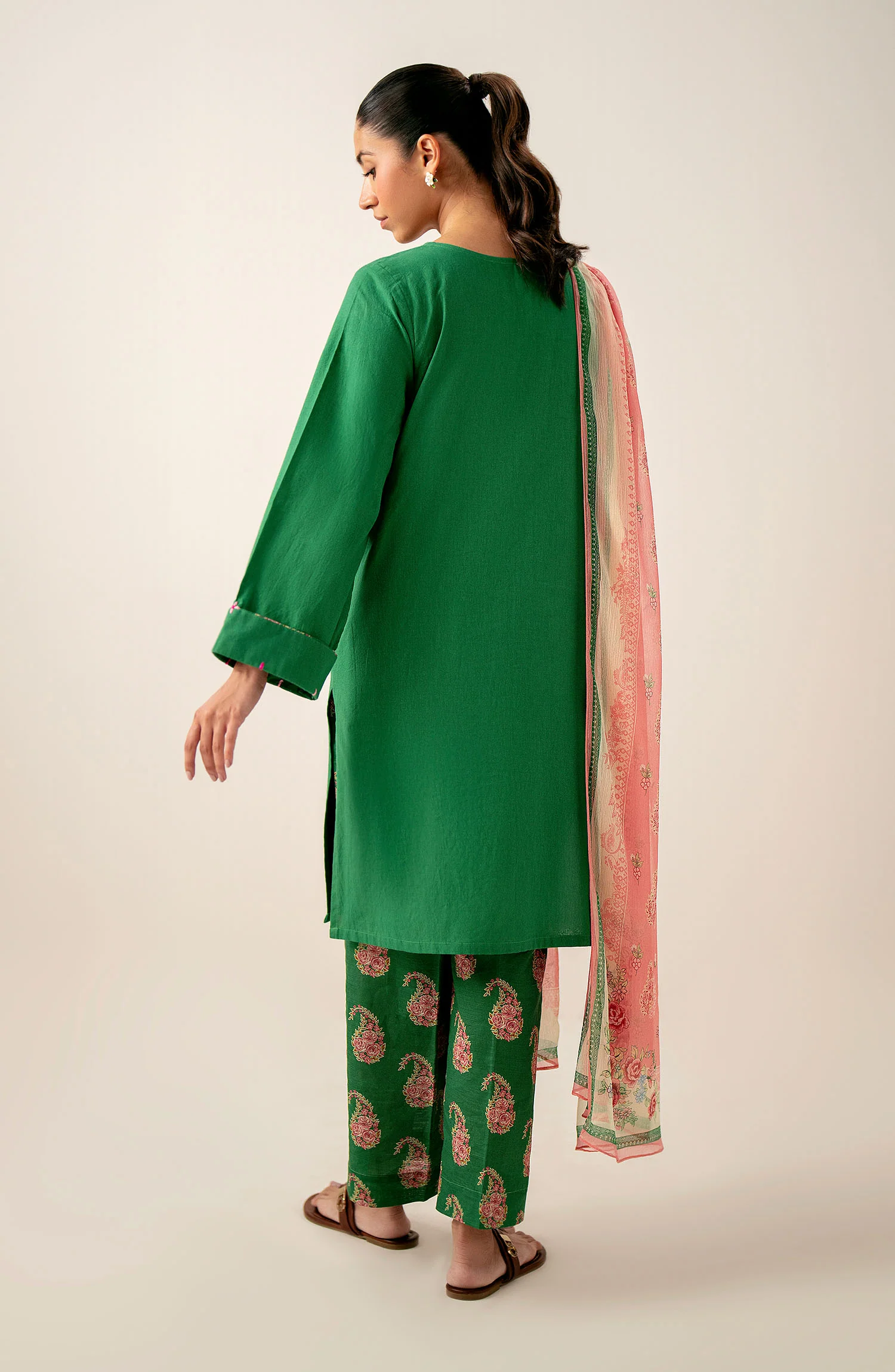 Stitch 3 Piece Dyed Lawn Suit - Image 2