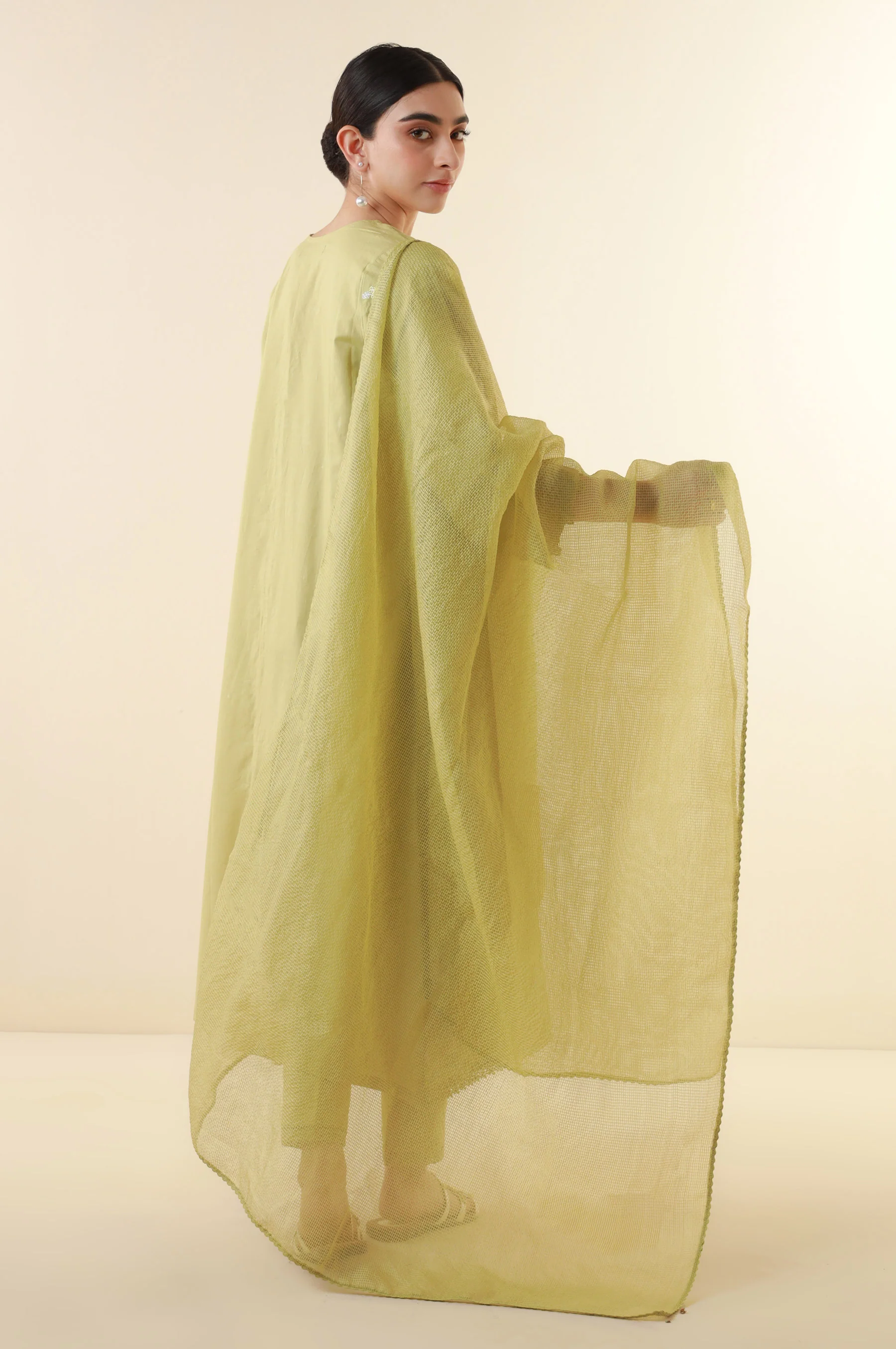 Stitched 3 Piece Embroidered Cambric Outfit - Image 3