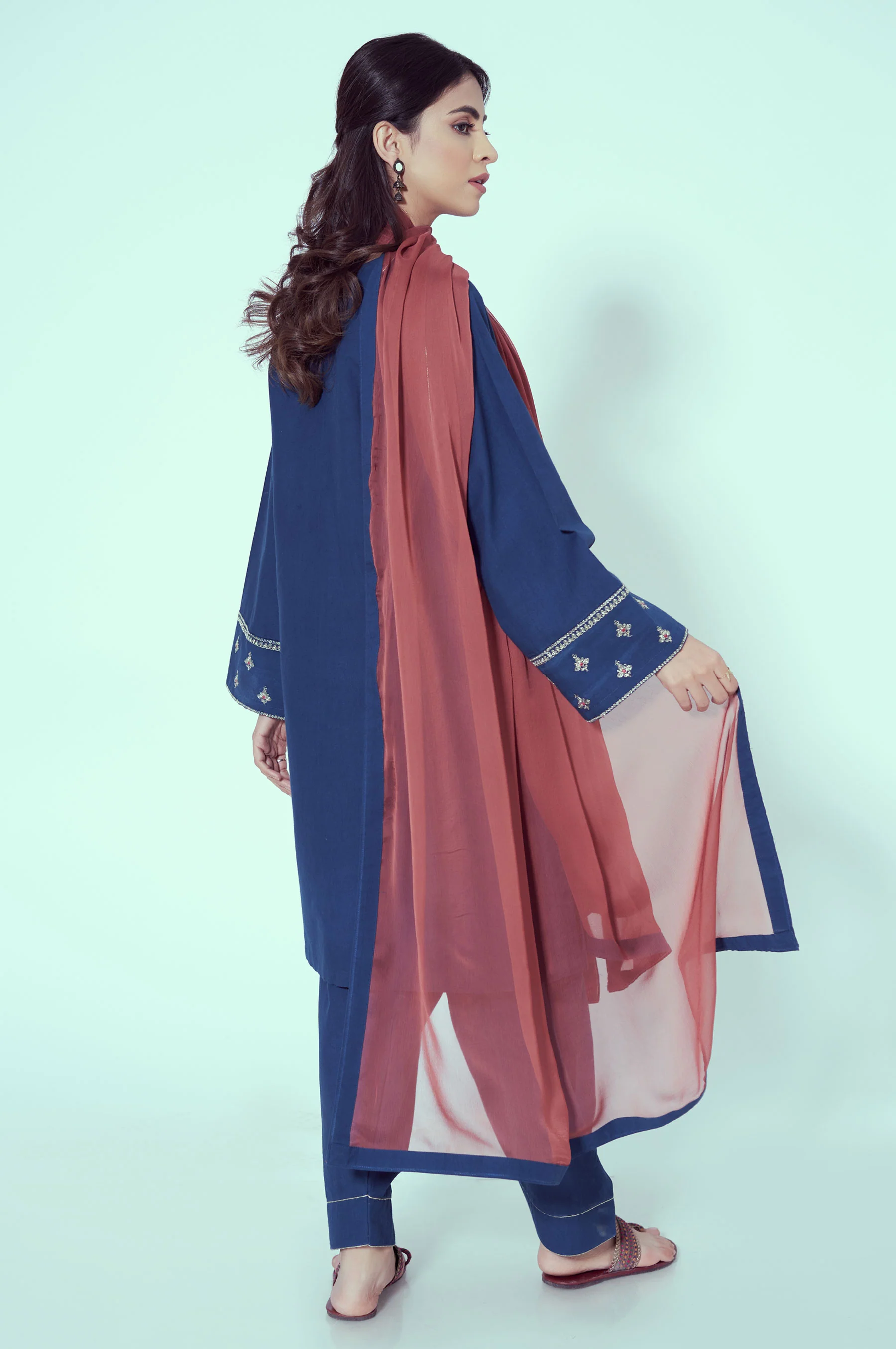 Stitched 3 Piece Embroidered Cambric Suit - Image 3