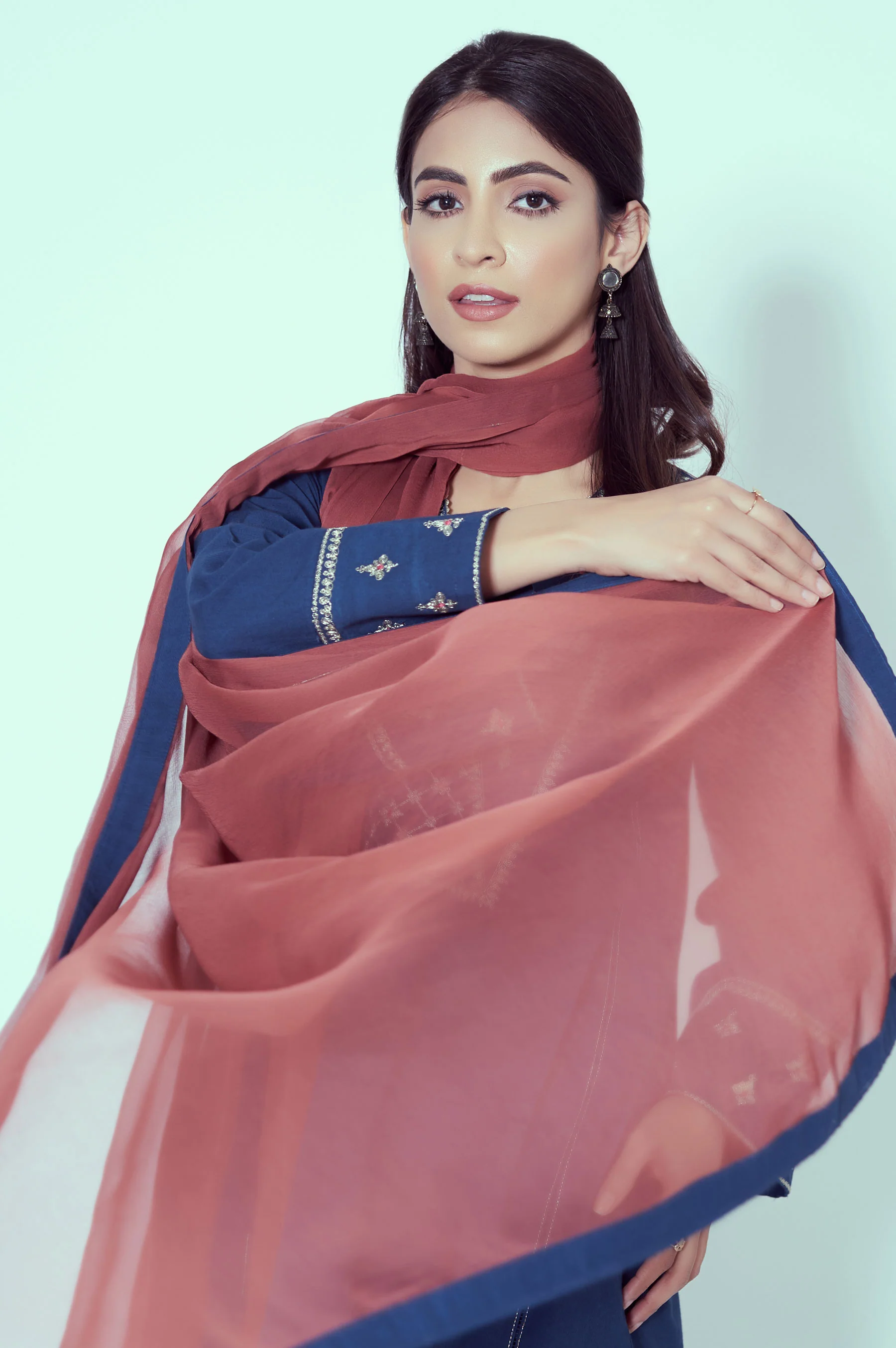 Stitched 3 Piece Embroidered Cambric Suit - Image 4