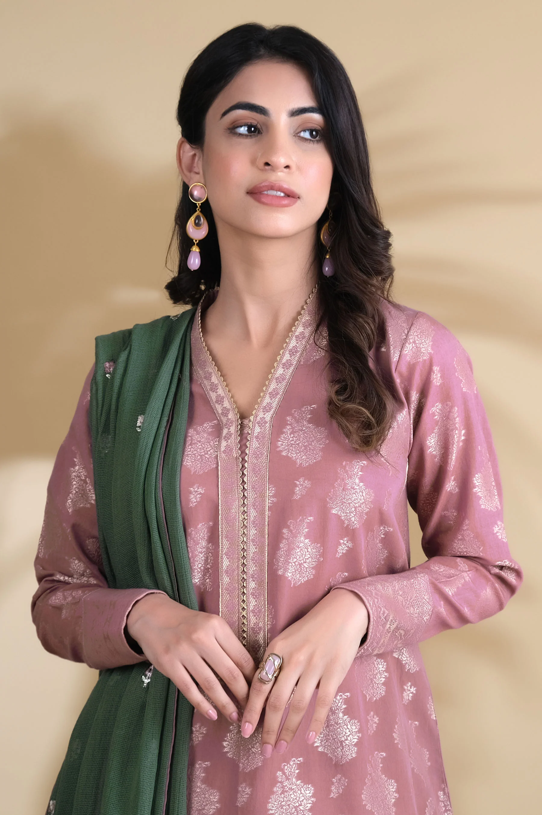 Stitched 3 Piece Embroidered Cambric Suit - Image 2