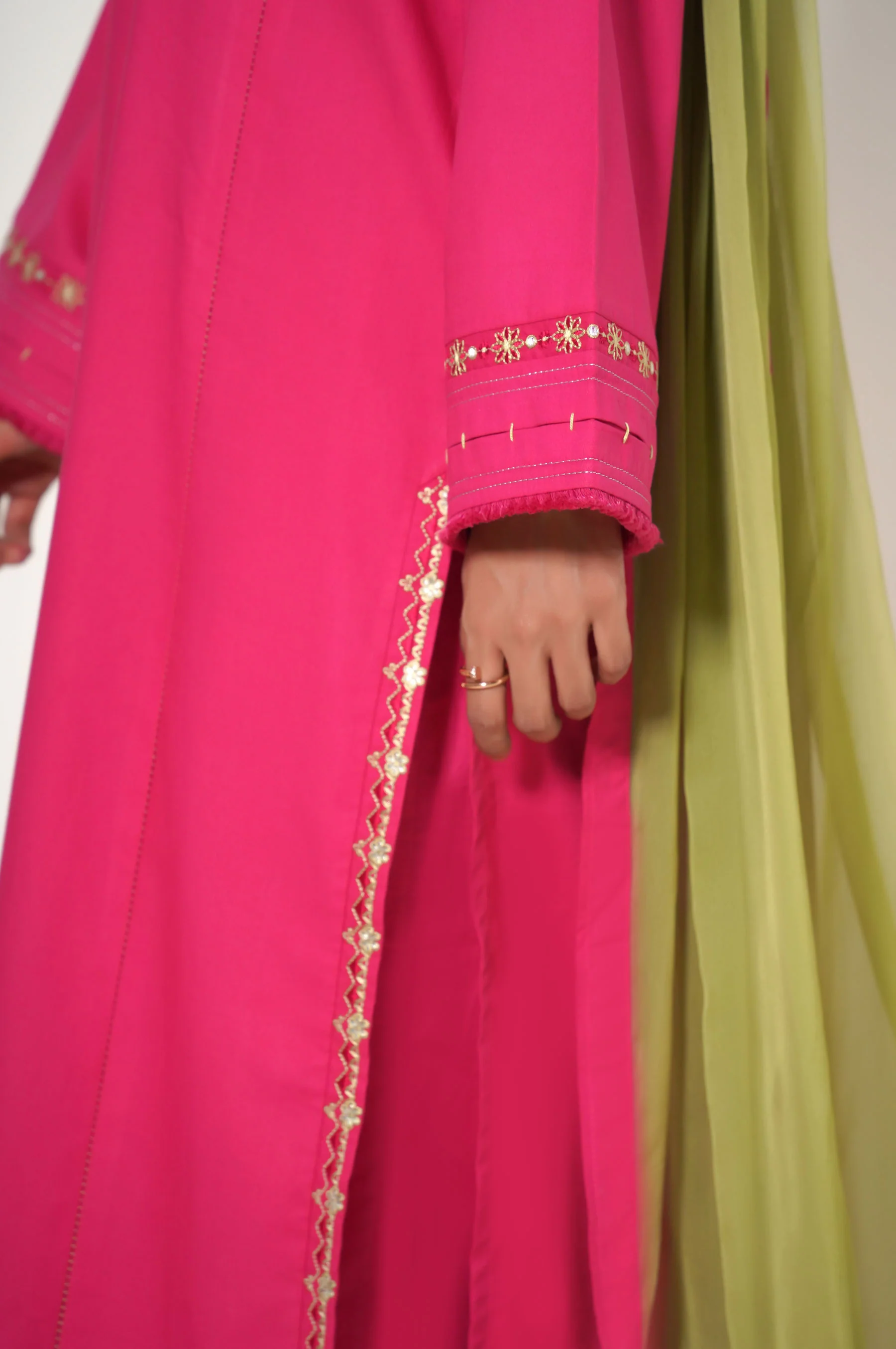 Stitched 3 Piece Embroidered Cambric Suit - Image 4