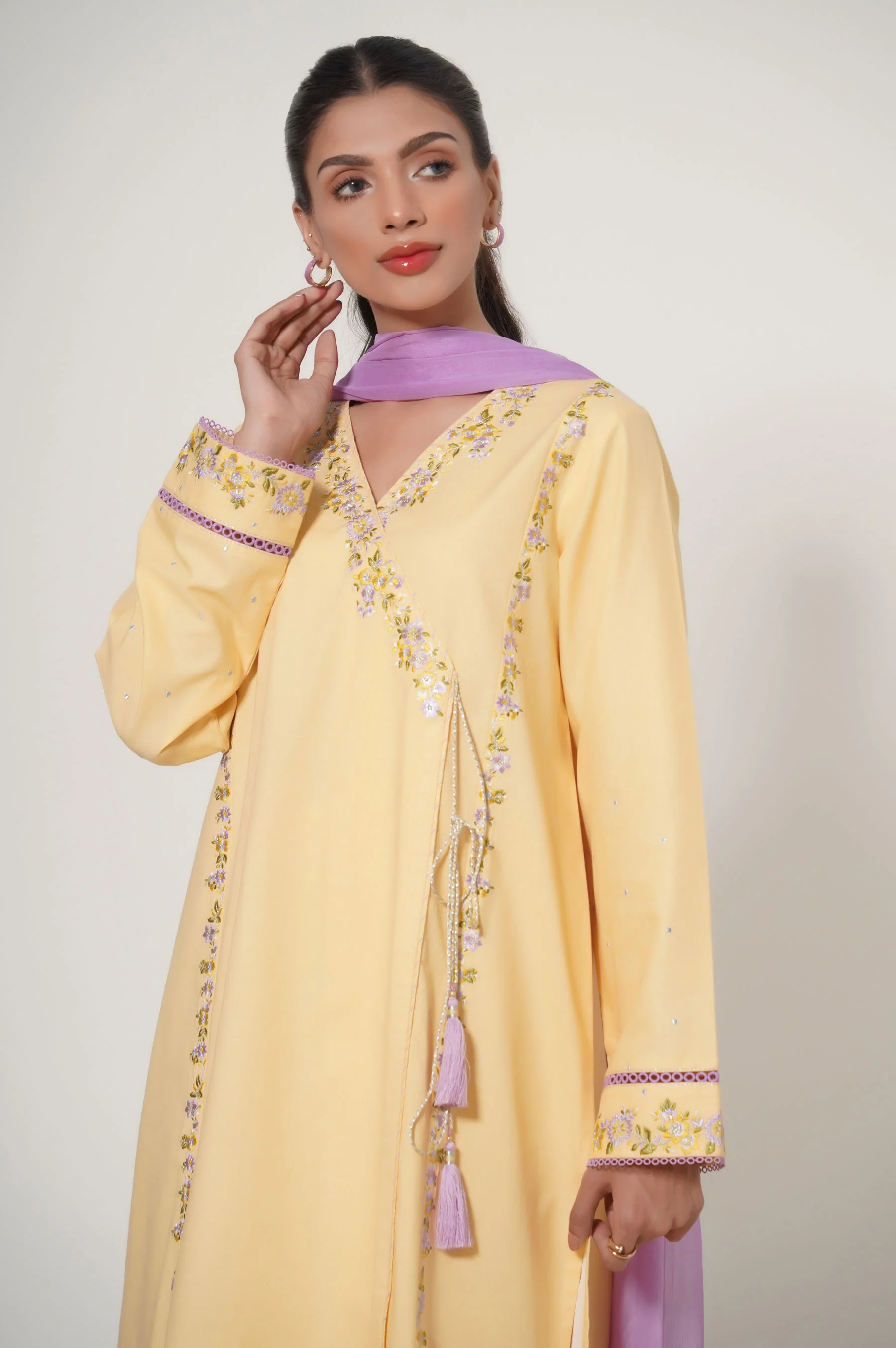 Stitched 3 Piece Embroidered Cambric Suit - Image 6
