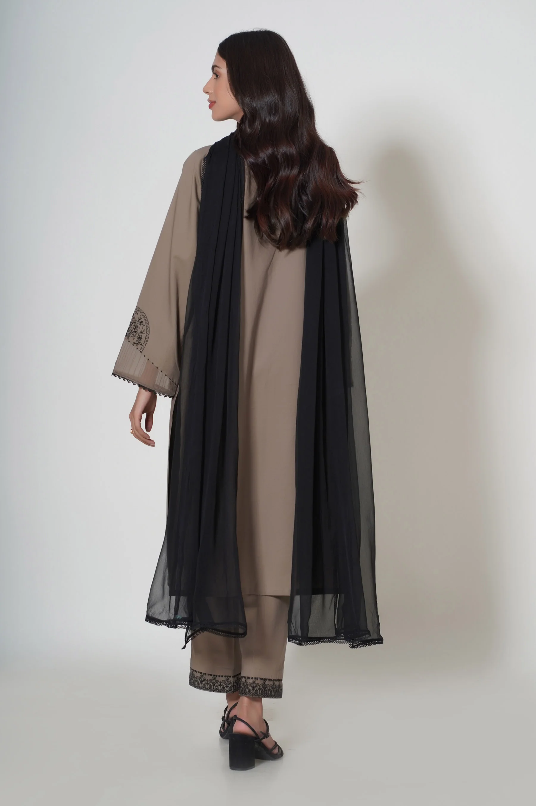 Stitched 3 Piece Embroidered Cambric Suit - Image 3