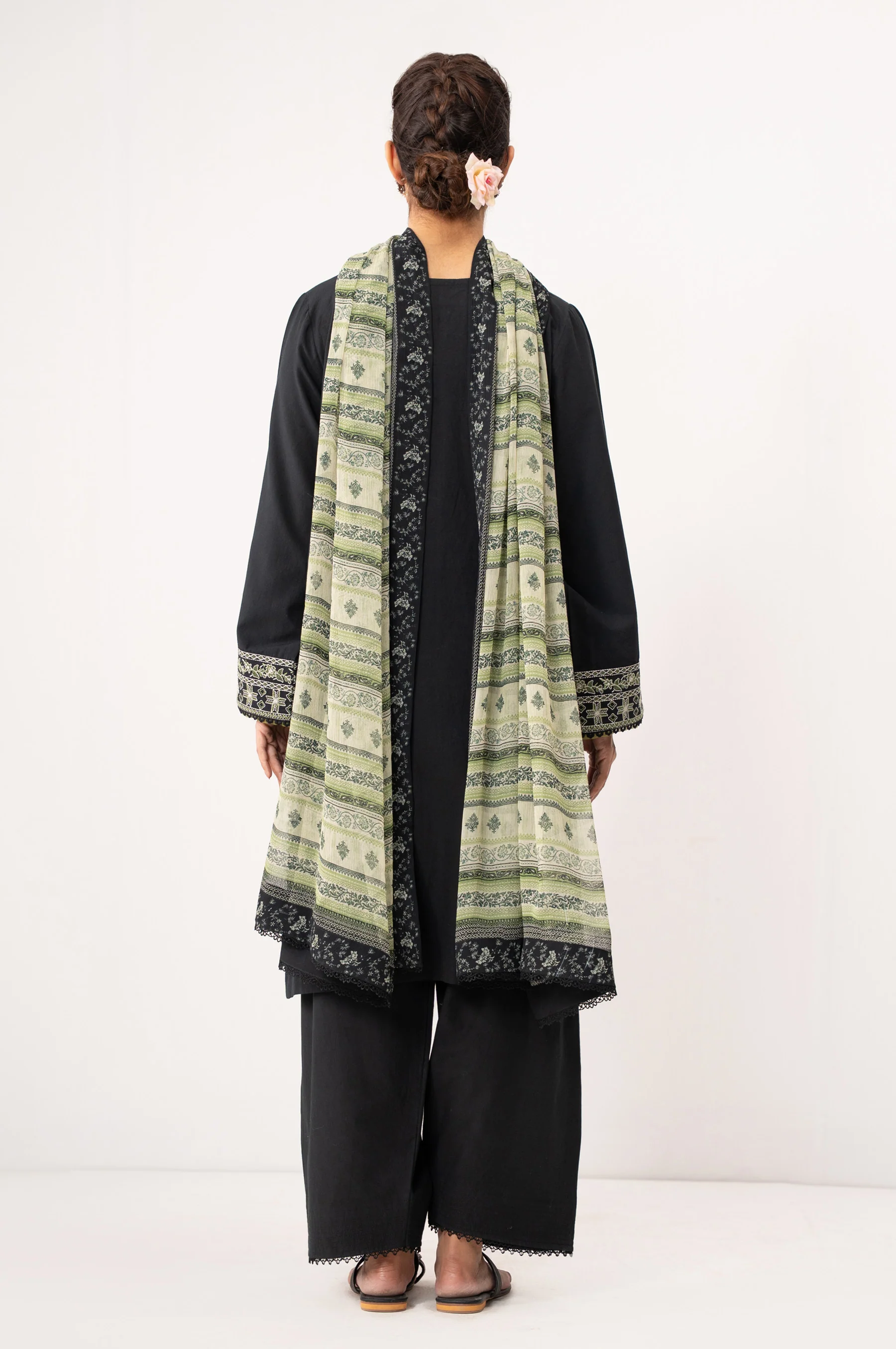 STITCHED EMBROIDERED CAMBRIC SUIT - Image 5