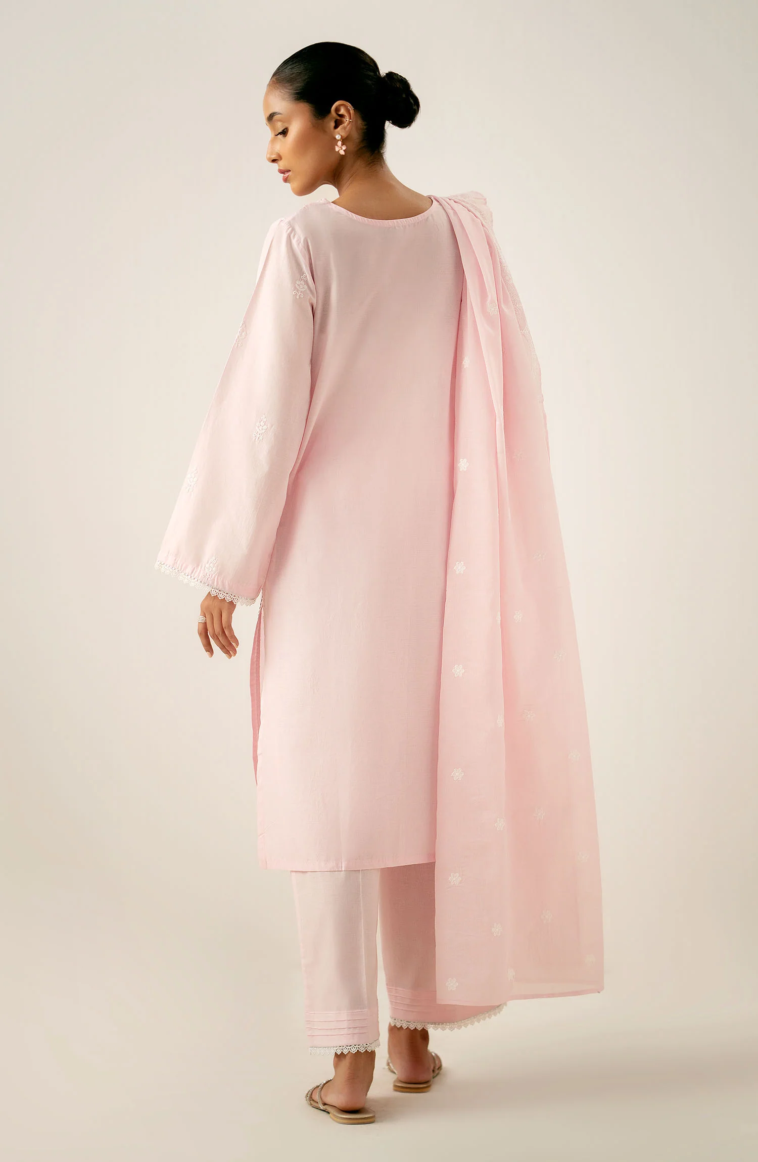 Stitched 3 Piece Embroidered Chikankari Lawn Suit - Image 6