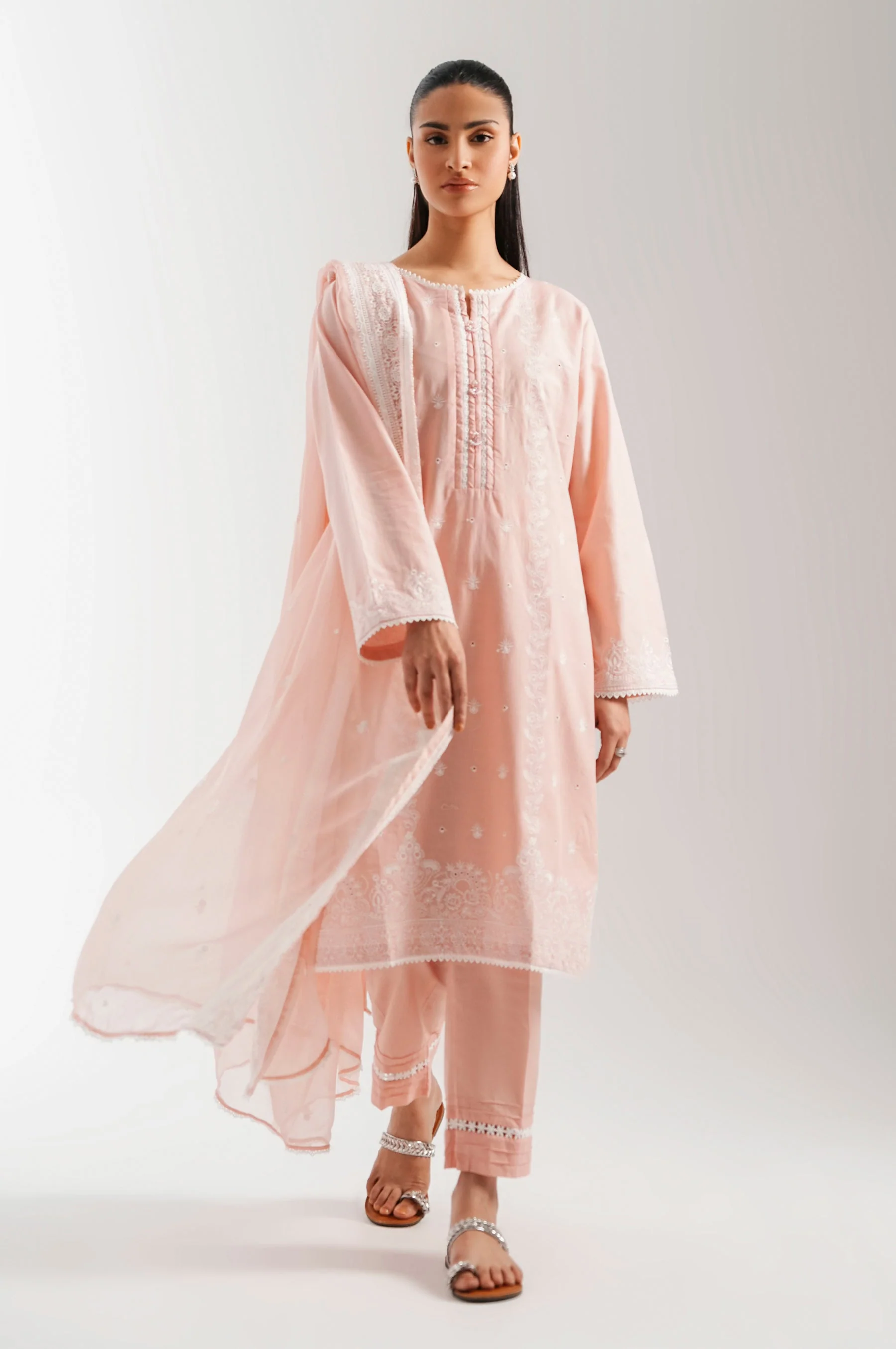 STITCHED CHIKANKARI SUIT (FACTORY E-OUTLET)