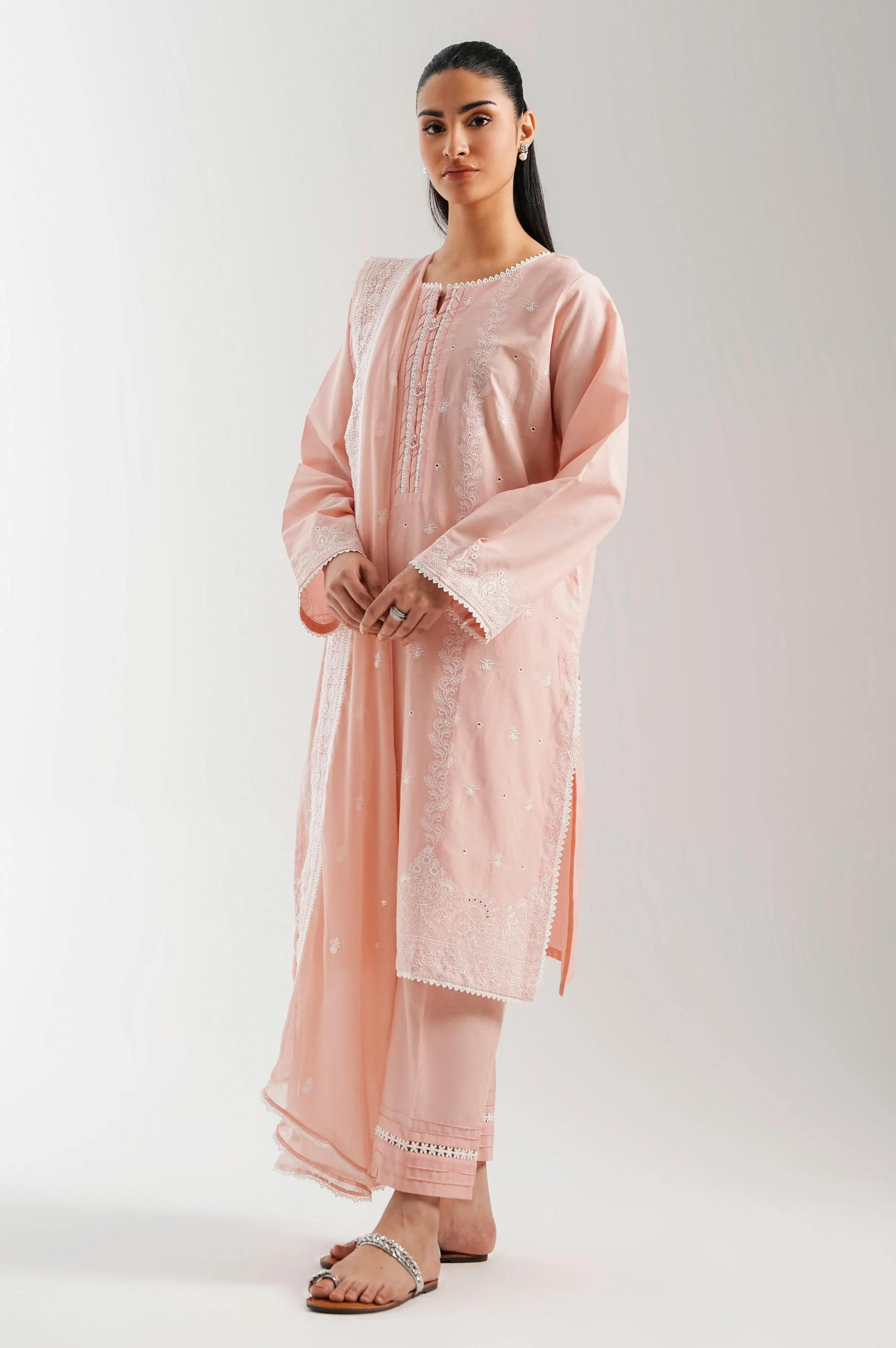 STITCHED CHIKANKARI SUIT (FACTORY E-OUTLET) - Image 4
