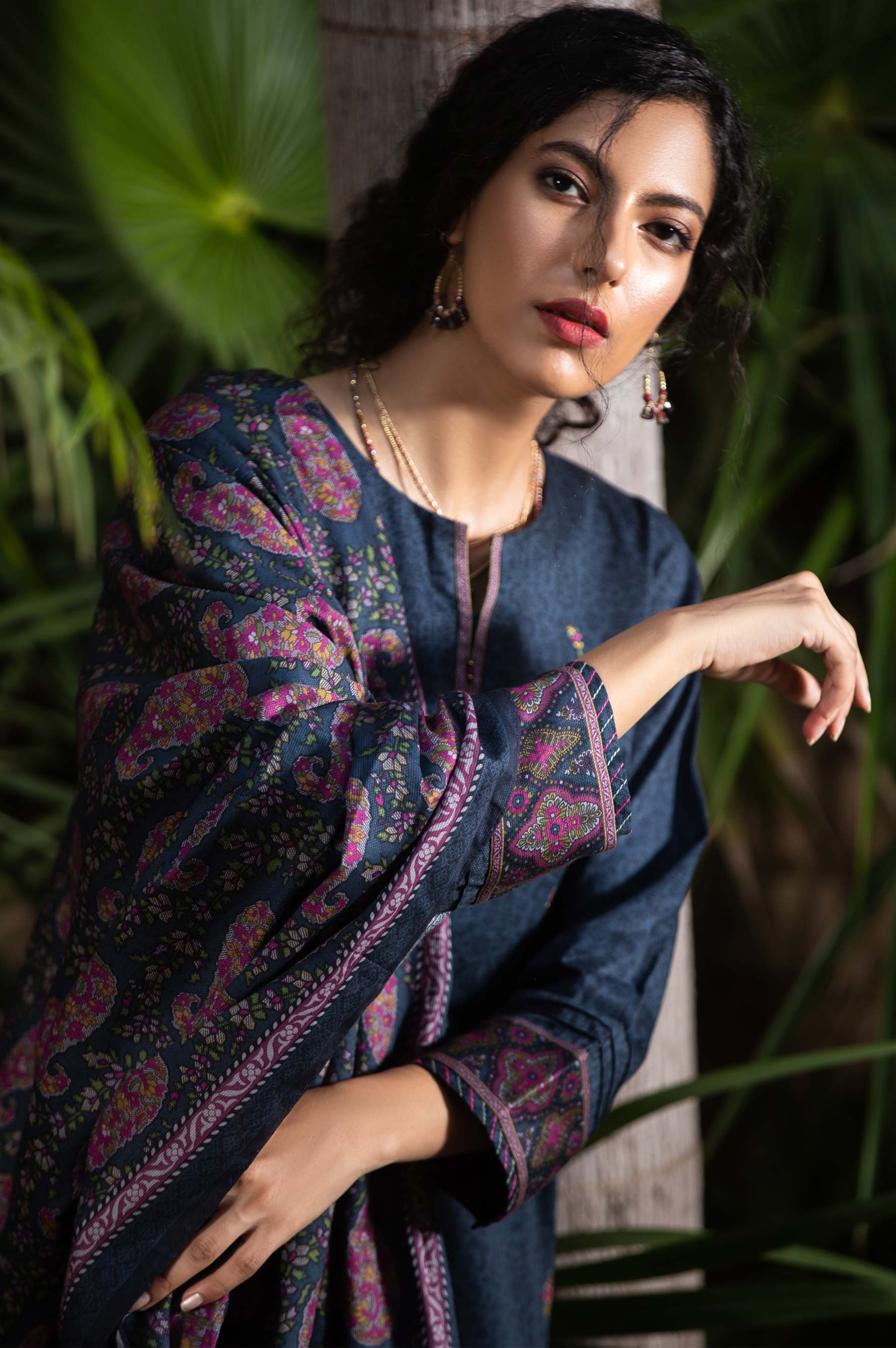 Stitched 3 Piece Embroidered Cottel Suit - Image 4