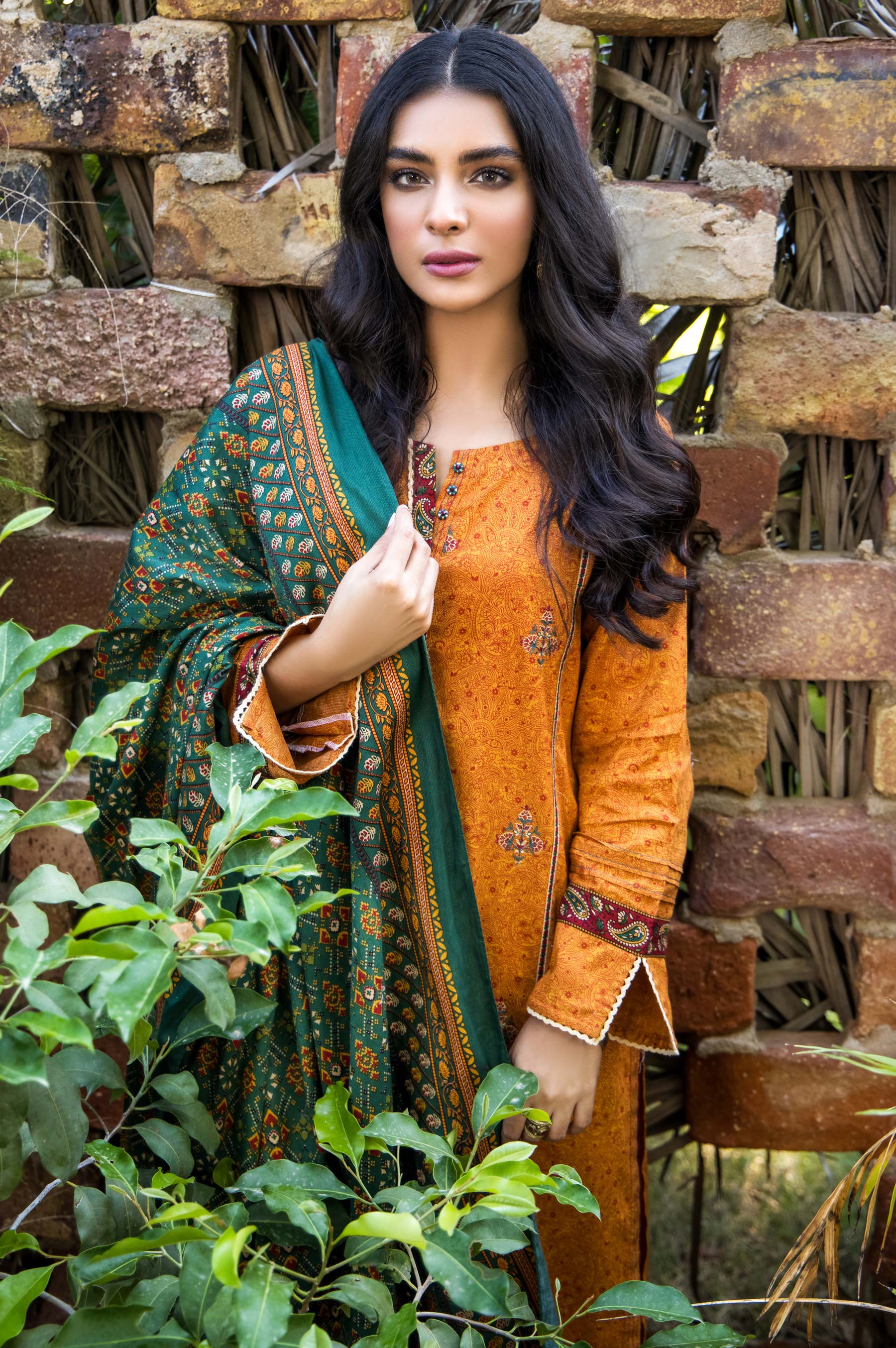 Stitched 3 Piece Embroidered Cottel Suit - Image 4
