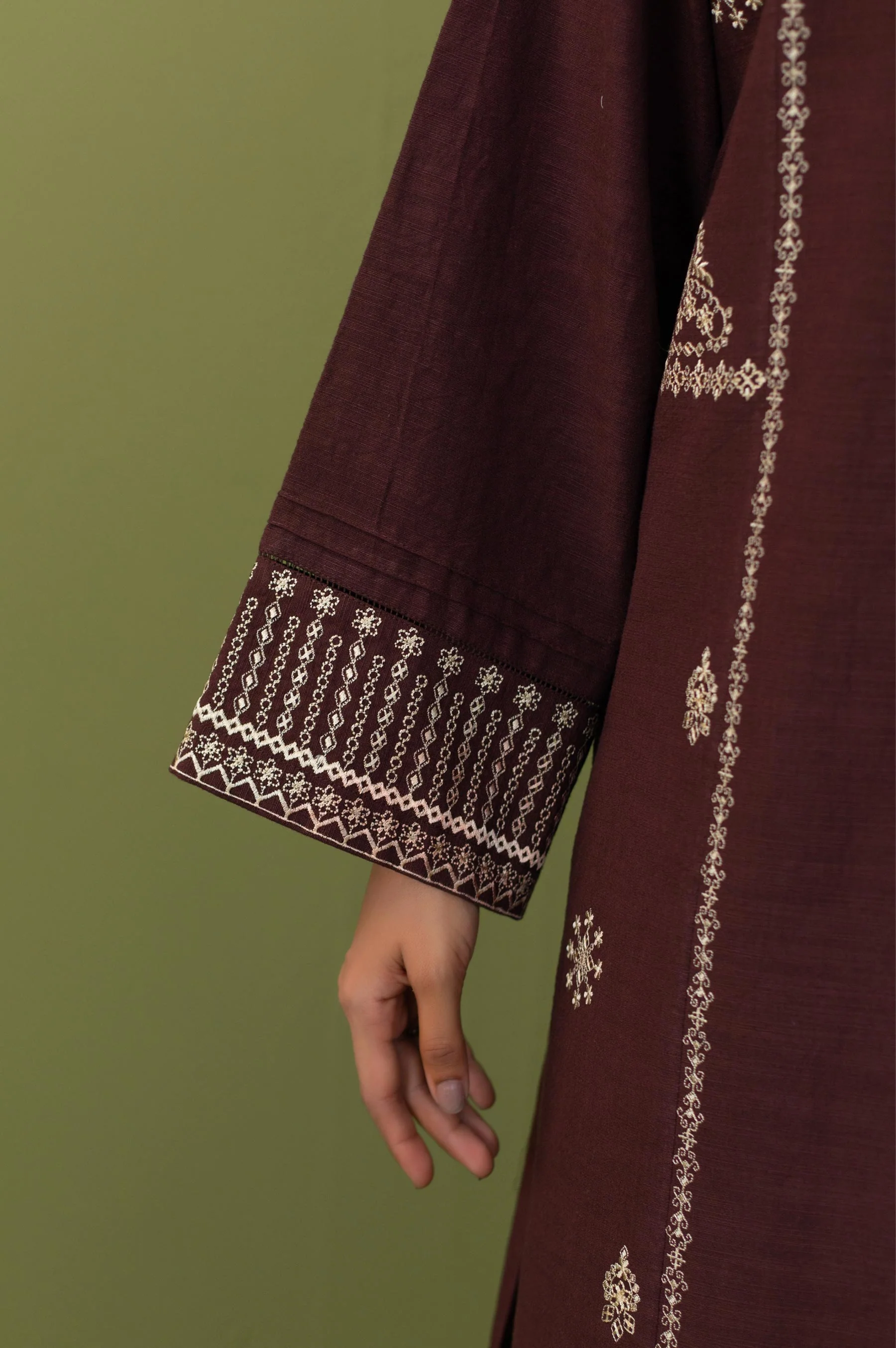 Stitched 3 Piece Embroidered Doria Suit - Image 2