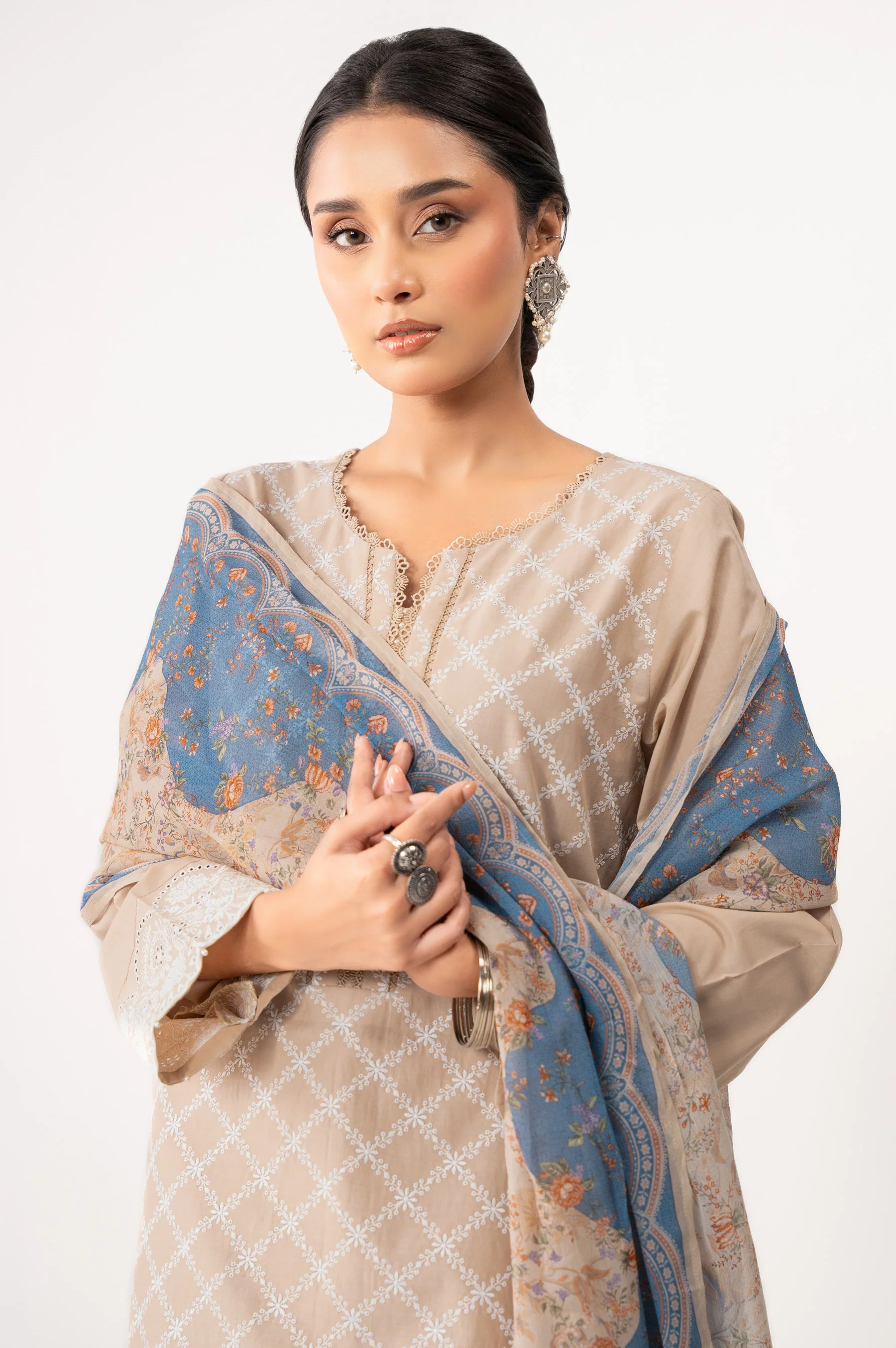 STITCHED CHIKANKARI SUIT - Image 2