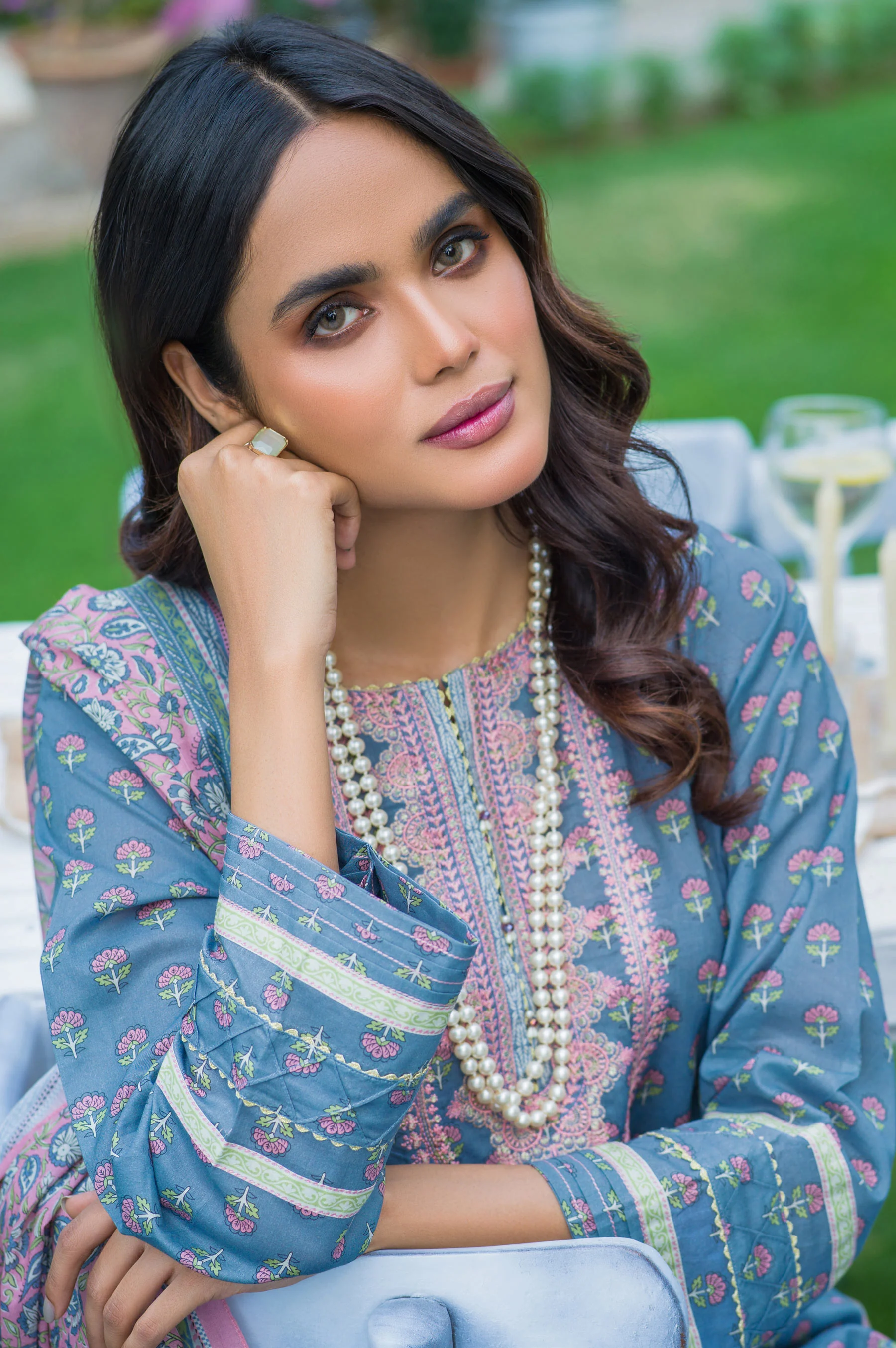 Stitched 3 Piece Embroidered Lawn Suit - Image 6