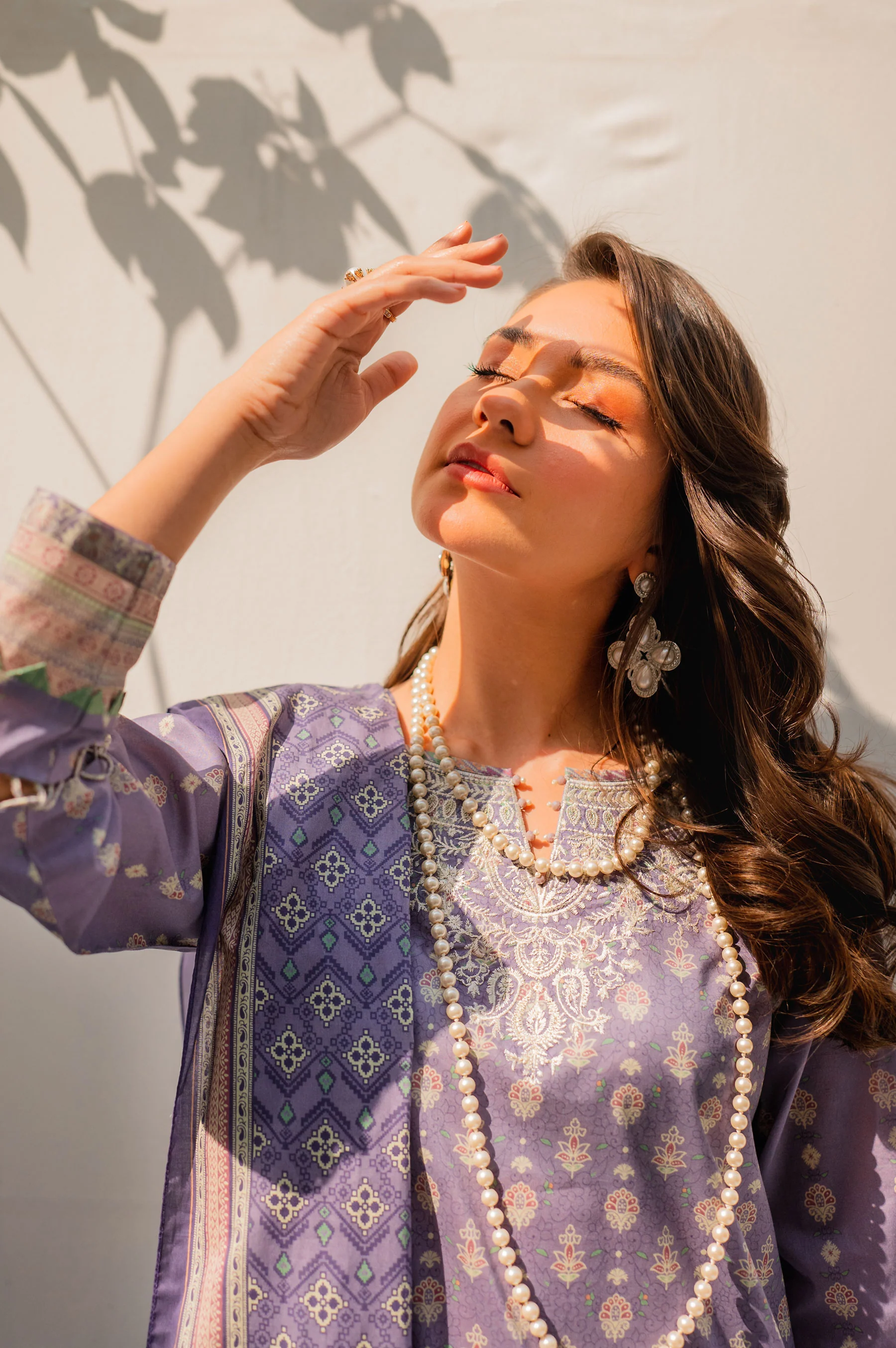 Stitched 3 Piece Embroidered Lawn with Cotton Net Suit - Image 5