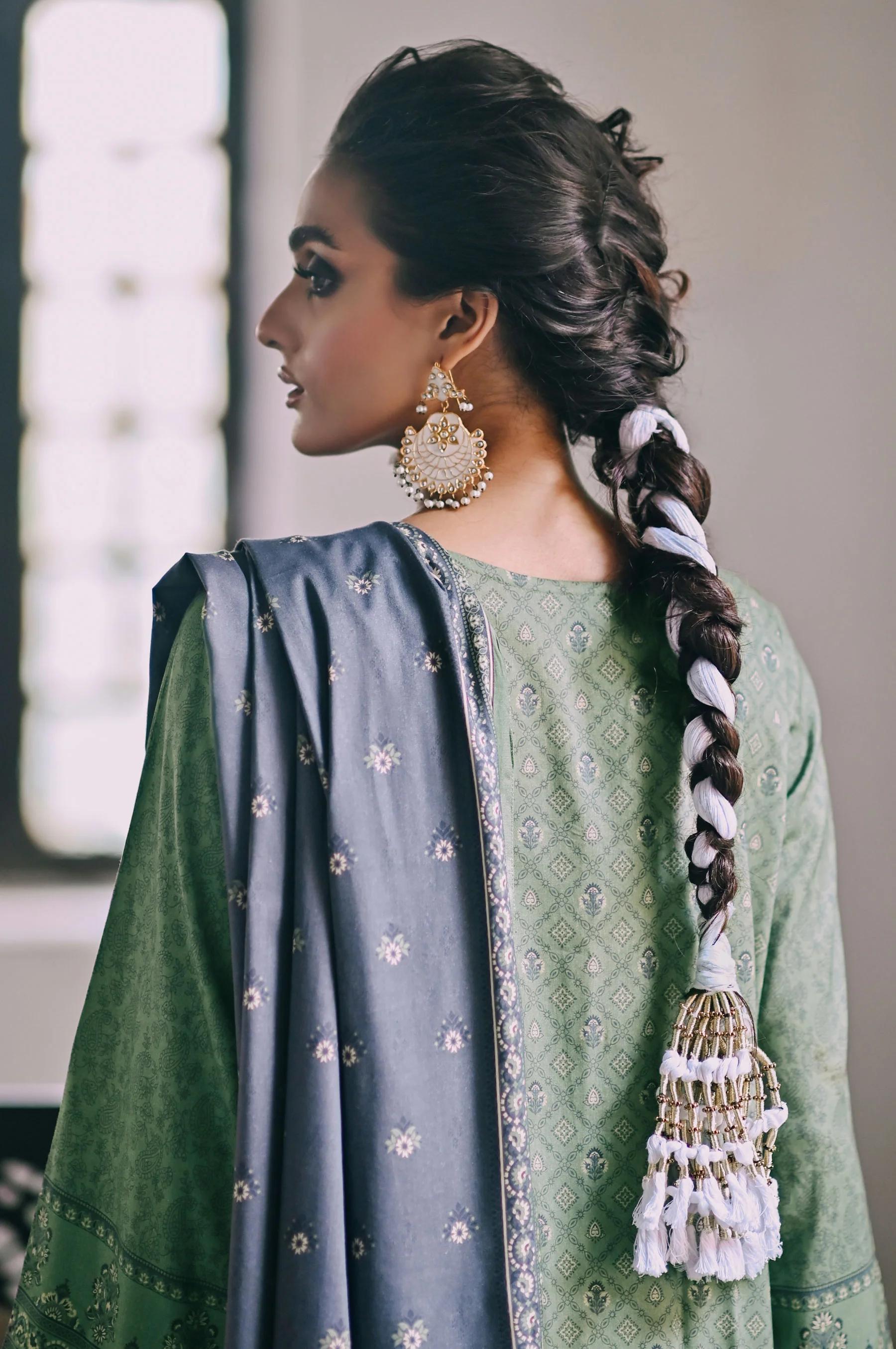 Stitched 3 Piece Embroidered Linen Viscose Suit - Image 4