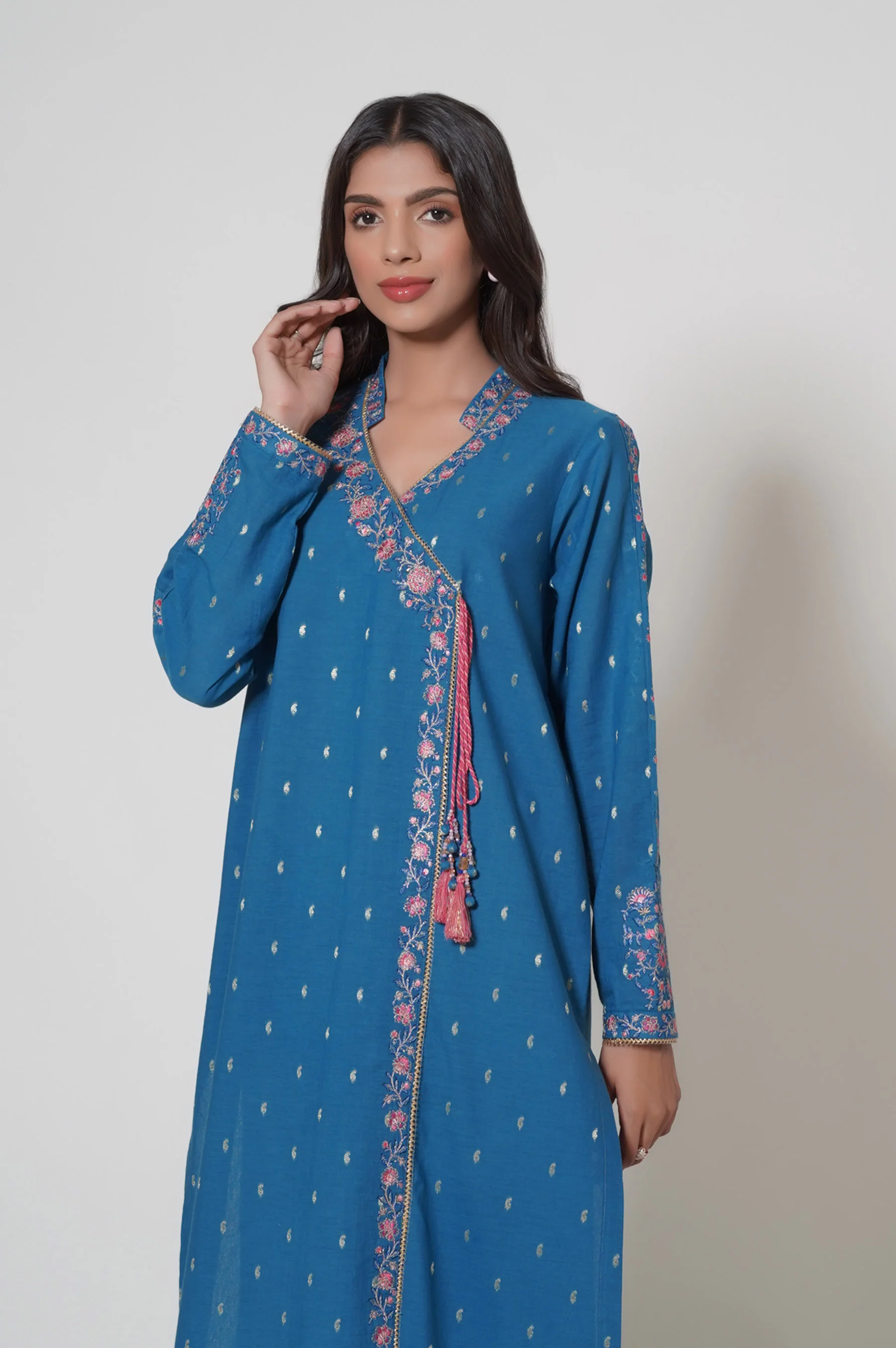 Stitched 3 Piece Embroidered Mysuri Suit - Image 4
