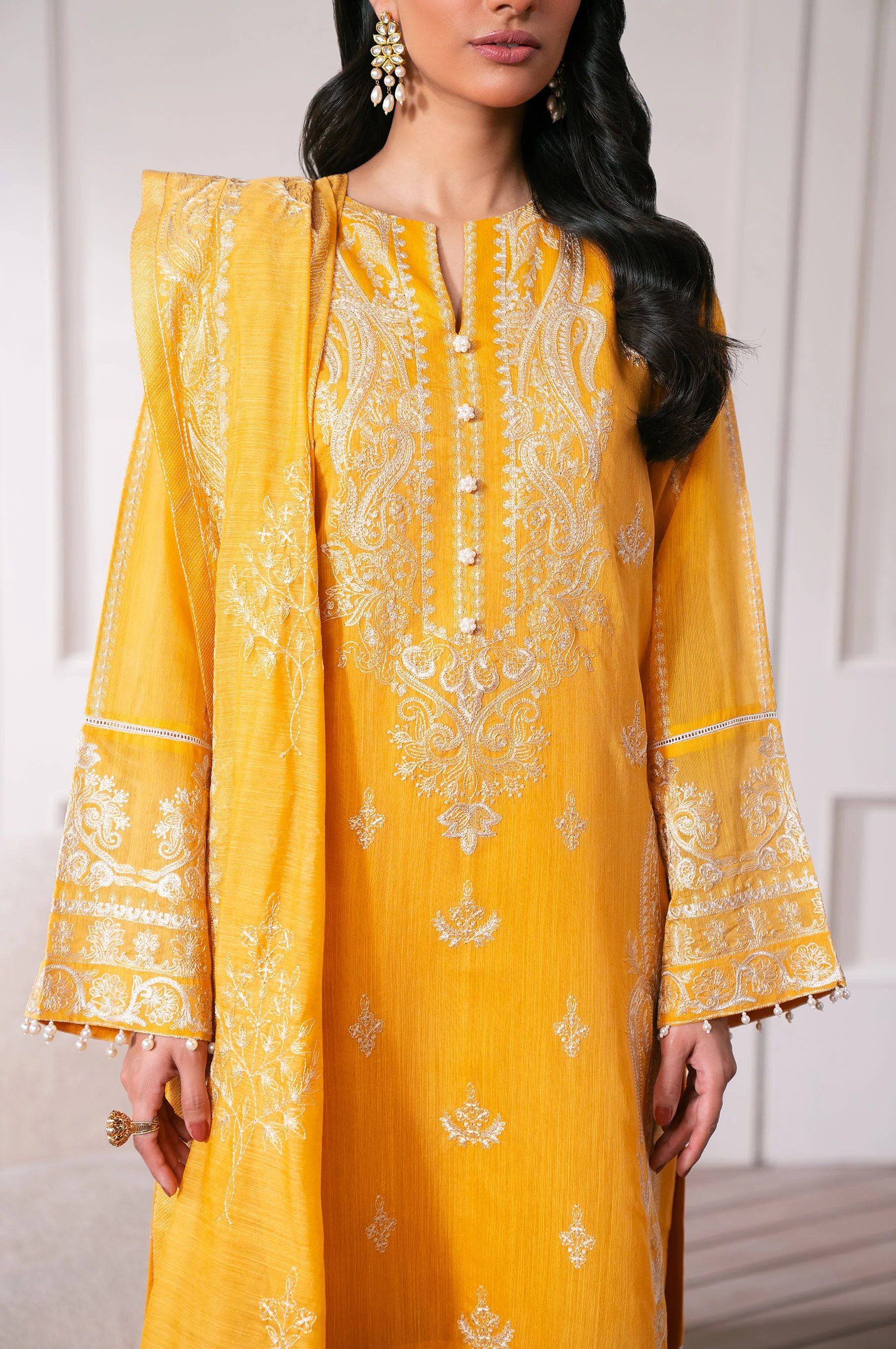 3 Piece Embroidered Manar Semi Formal Suit - Image 8