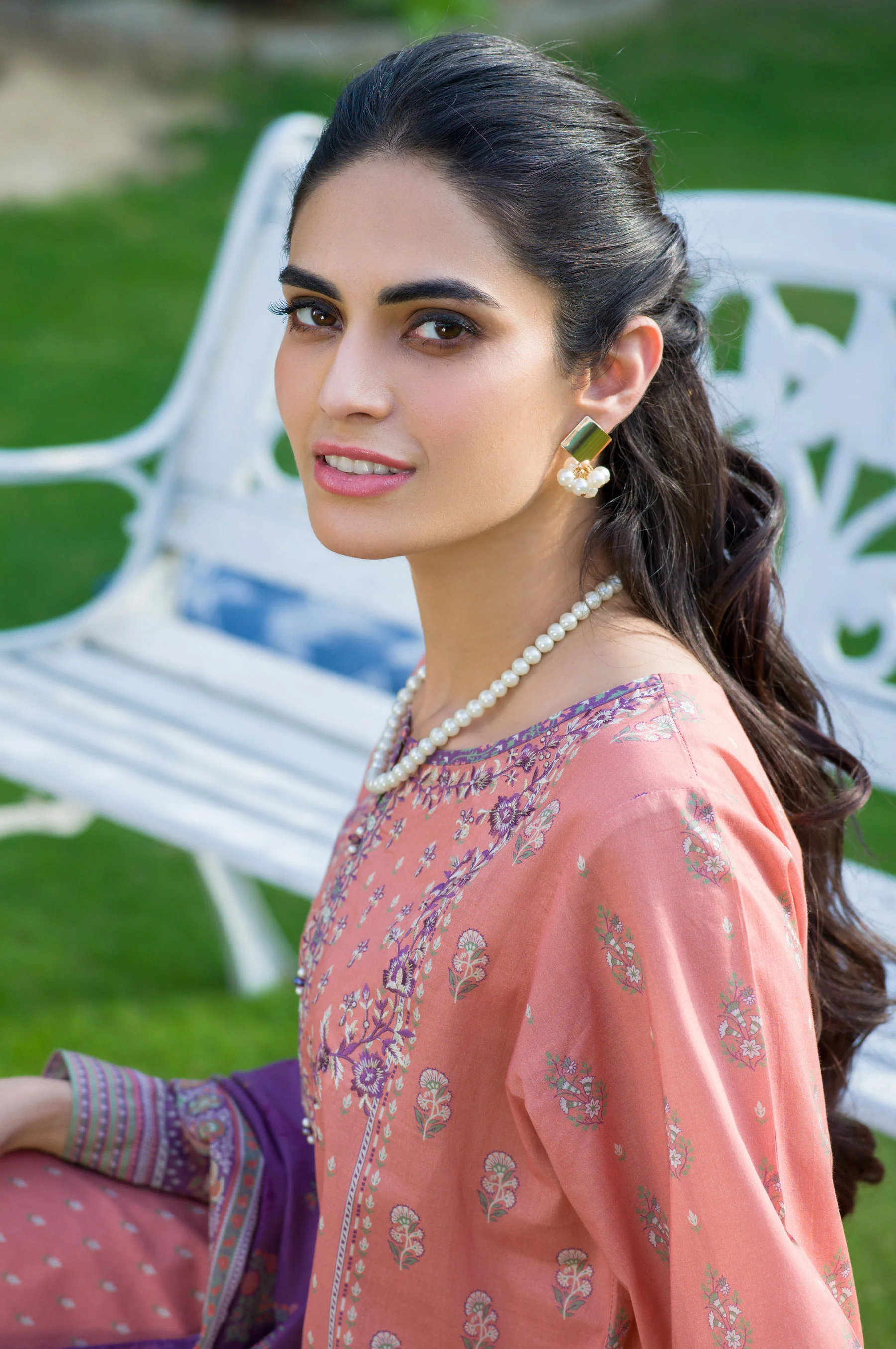 Stitched 3 Piece Embroidered Slub Lawn Suit - Image 6