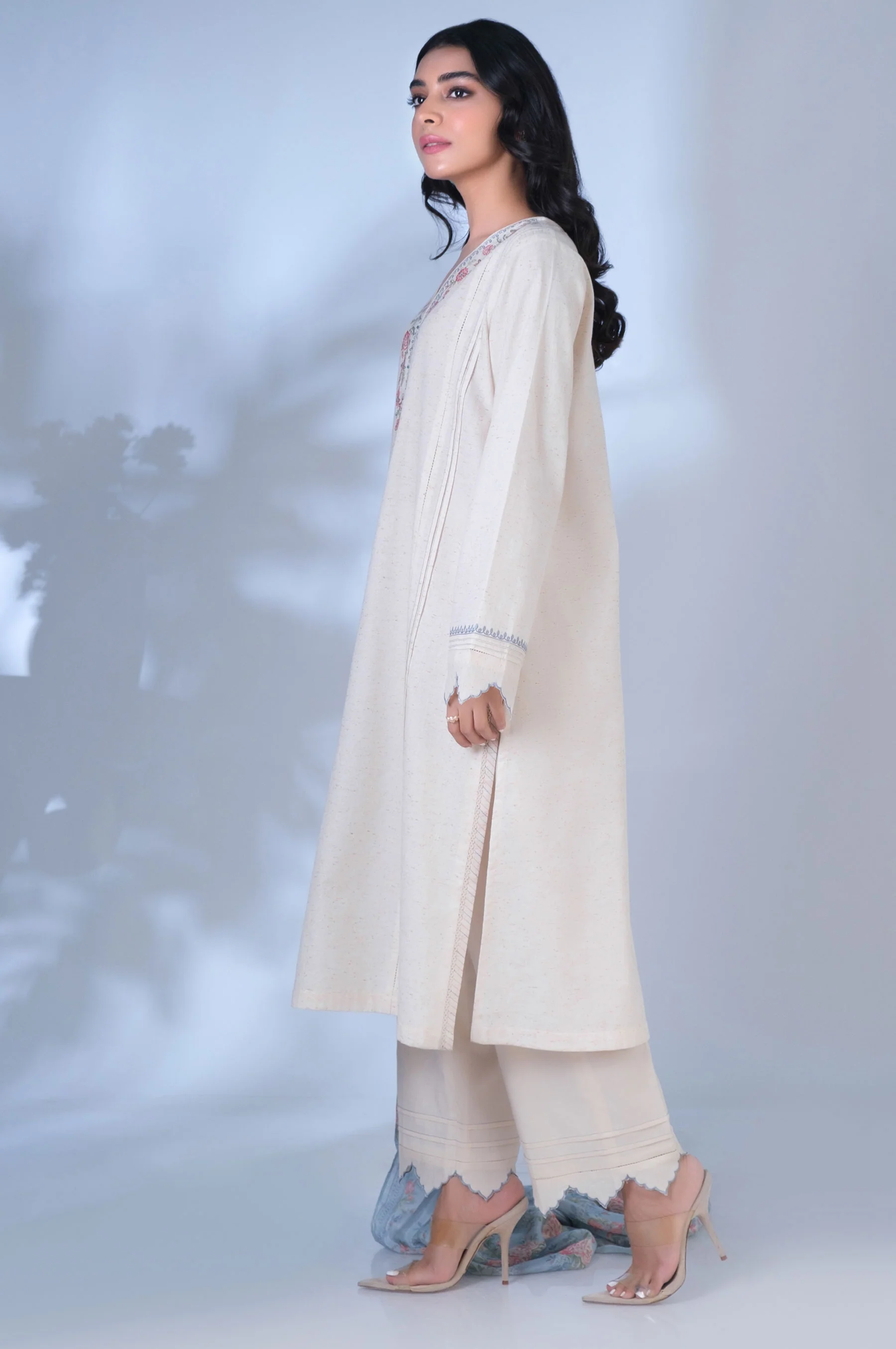 Stitched 3 Piece Embroidered Suit - Image 6