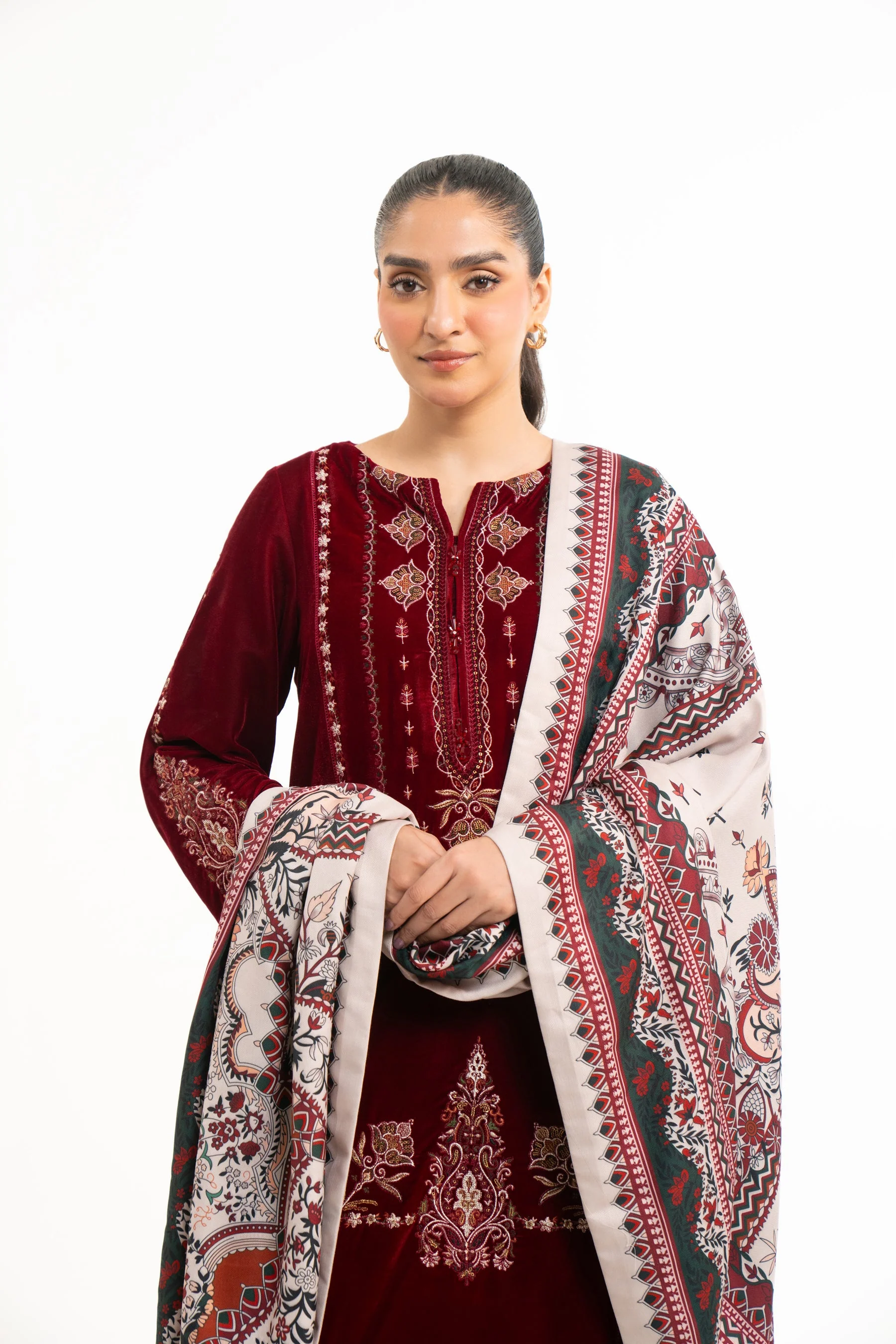 EMBROIDERED VELVET SUIT (FACTORY E-OUTLET) - Image 2