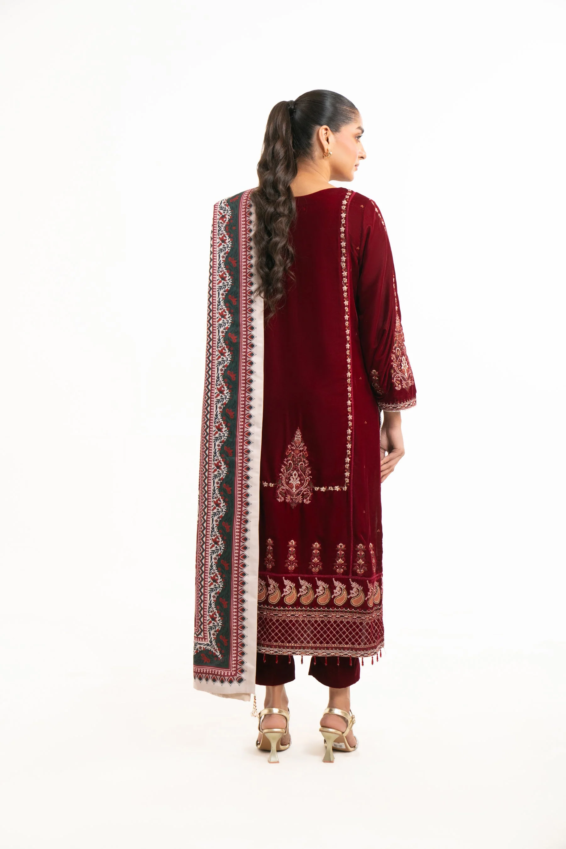 EMBROIDERED VELVET SUIT (FACTORY E-OUTLET) - Image 3
