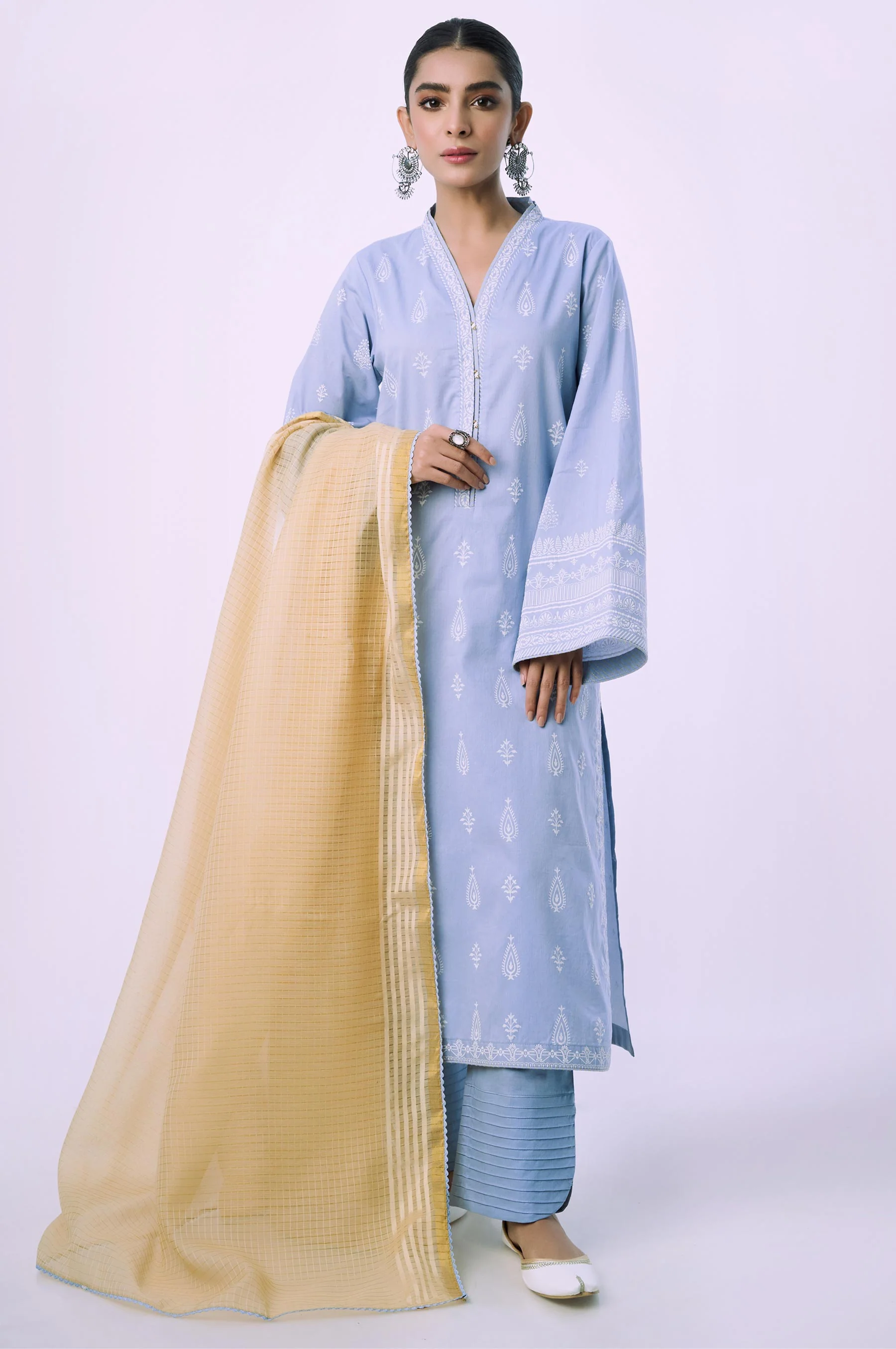 Stitched 3 Piece Printed Lawn Suit