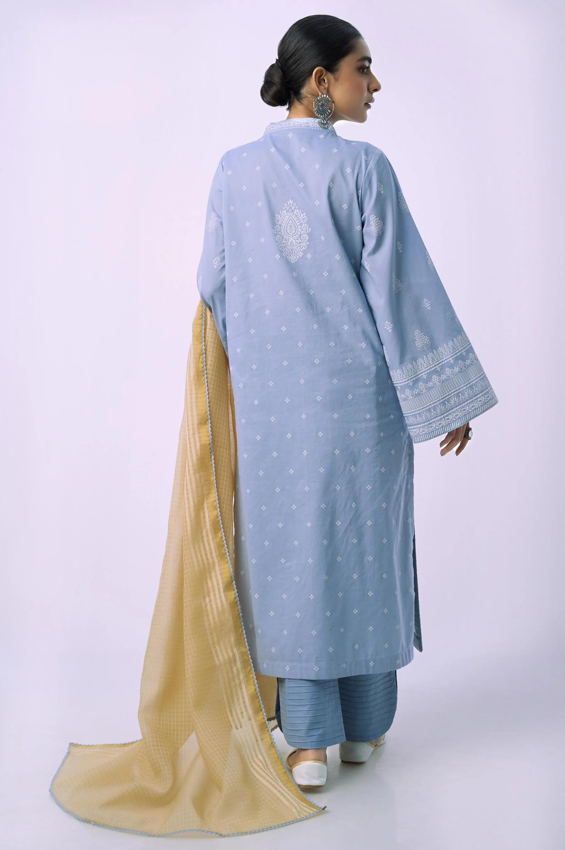 Stitched 3 Piece Printed Lawn Suit - Image 4