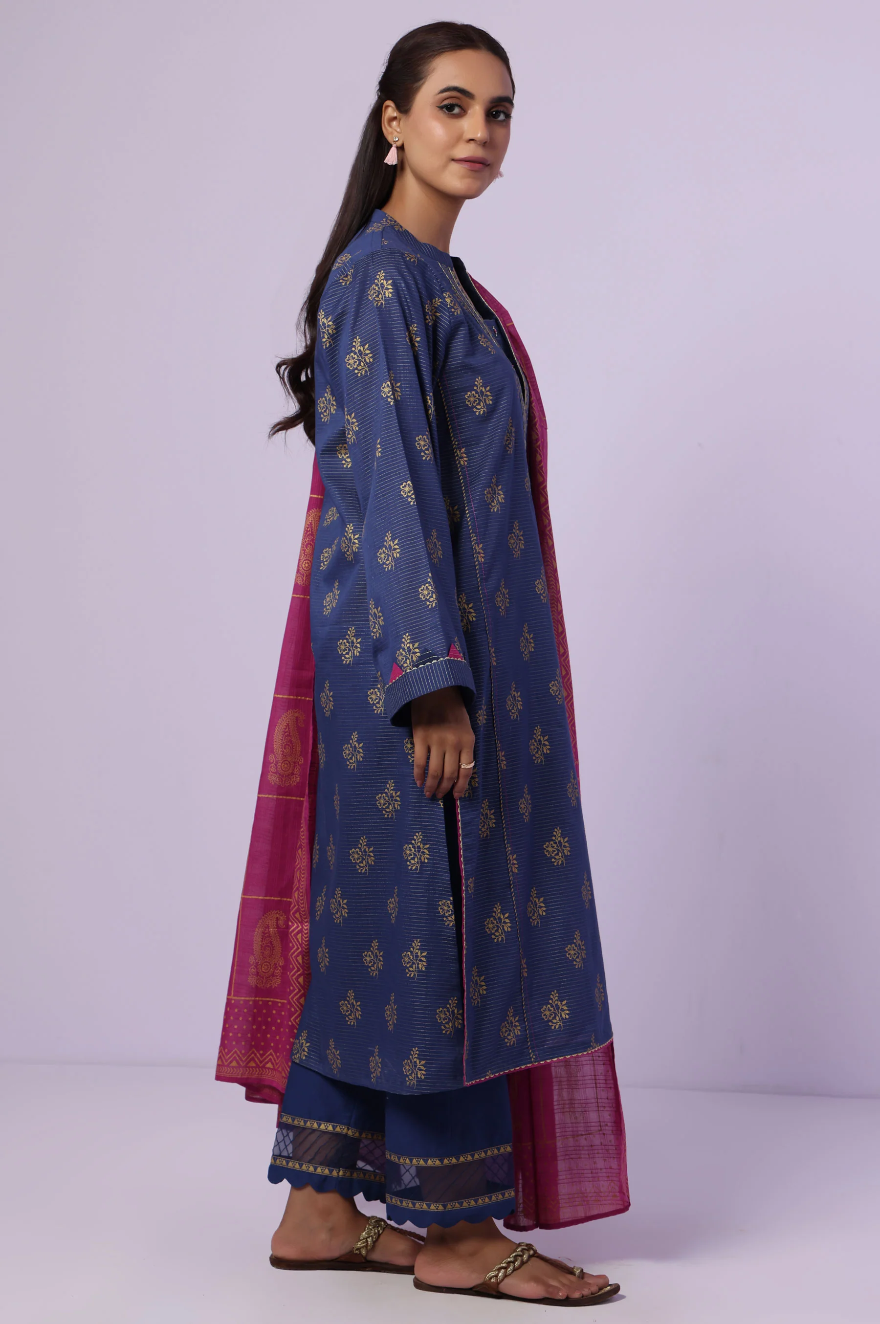Stitched 3 Piece Paste Printed Dobby Mysuri Suit - Image 6
