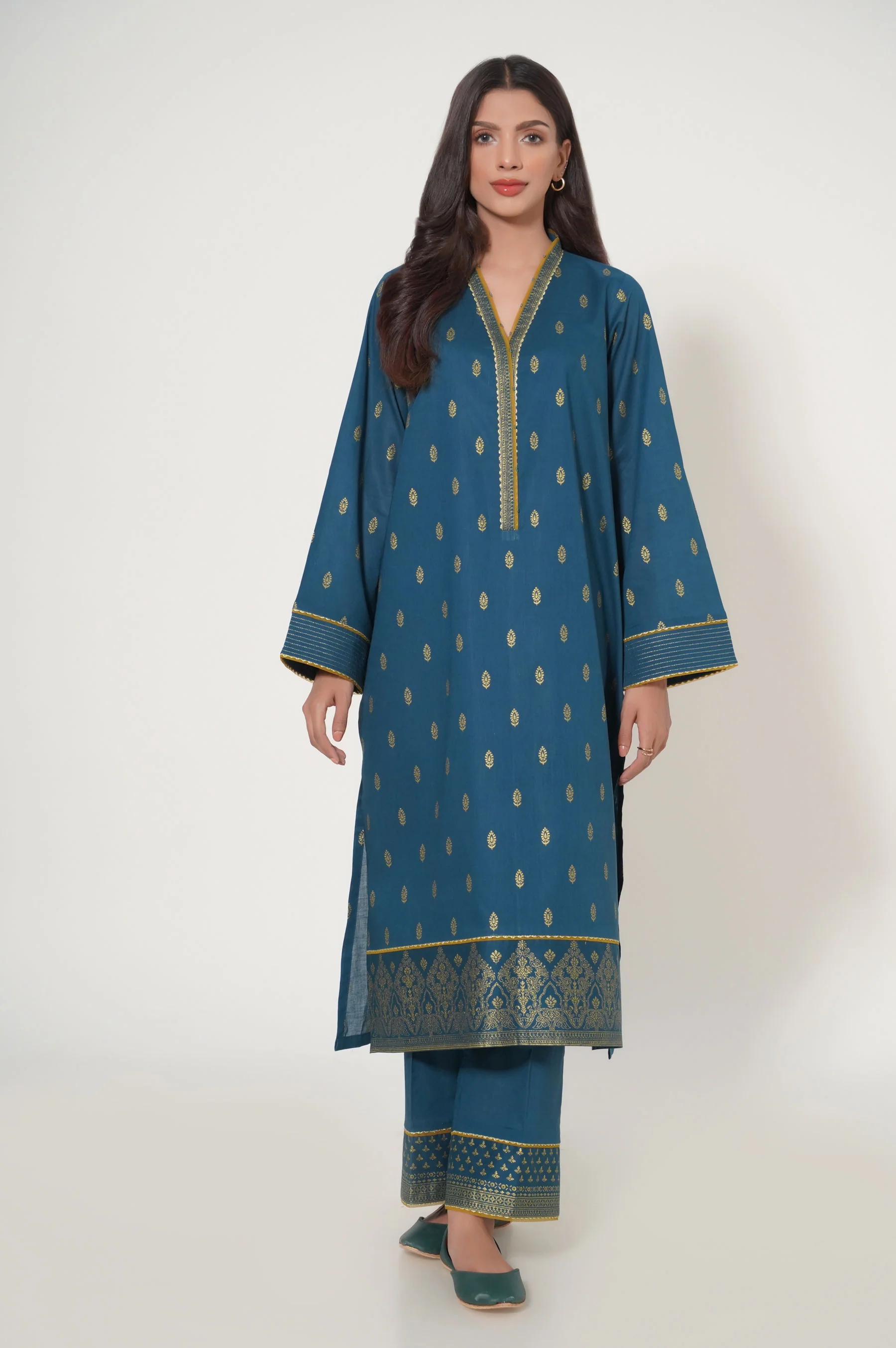 Stitched 3 Piece Paste Printed Lawn - Image 4