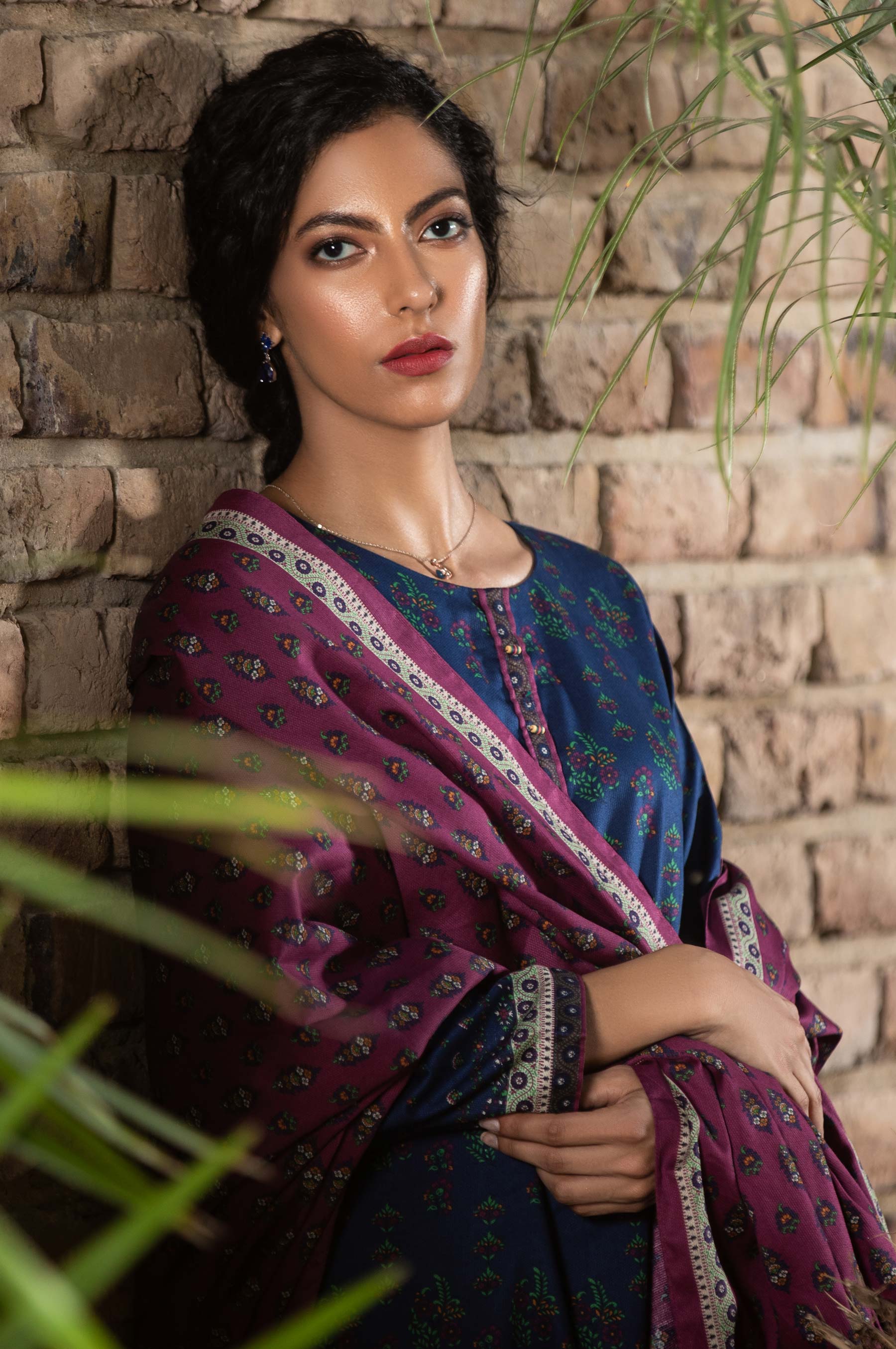 Stitched 3 Piece Printed Cottel Suit - Image 4