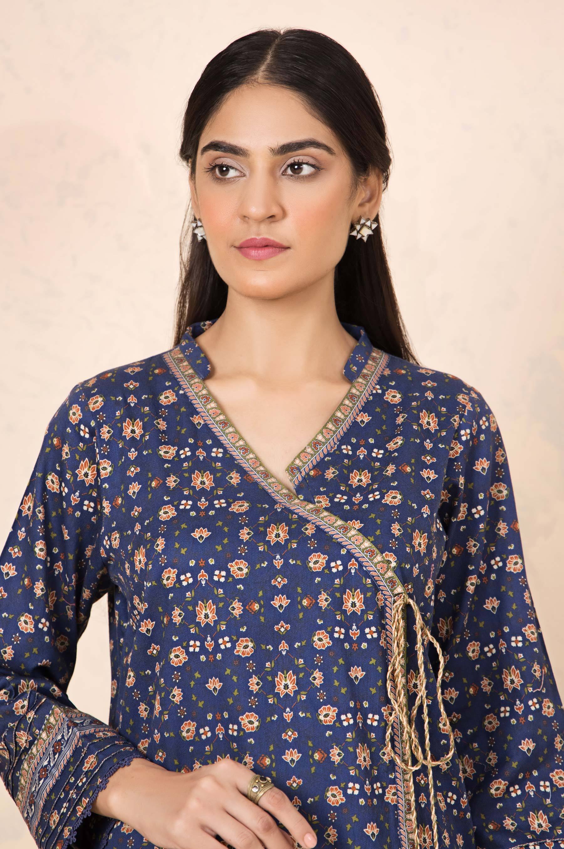 Stitched 3 Piece Printed Cottel Suit - Image 5