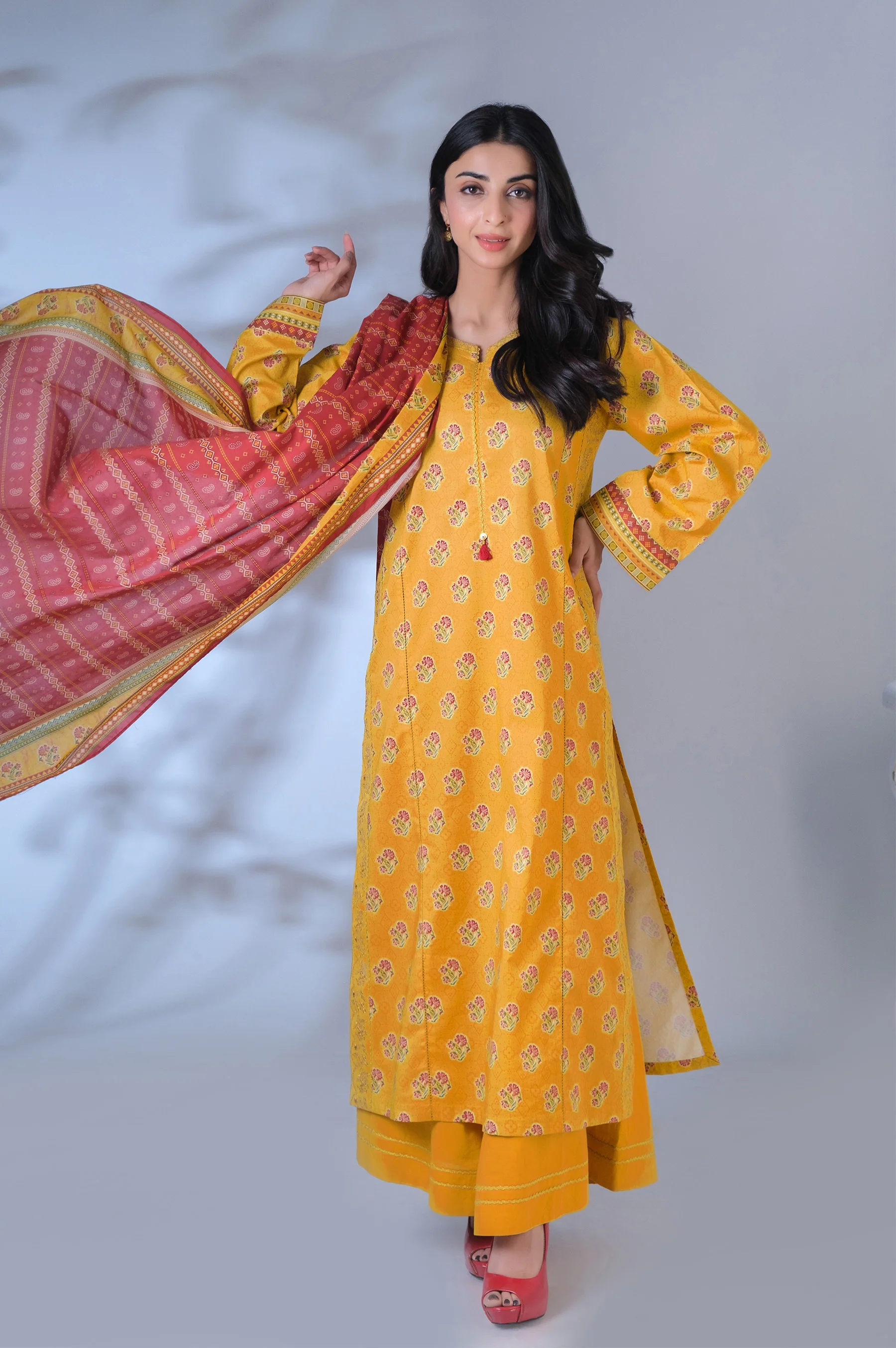 Stitched 2 Piece Printed Lawn Suit - Image 2