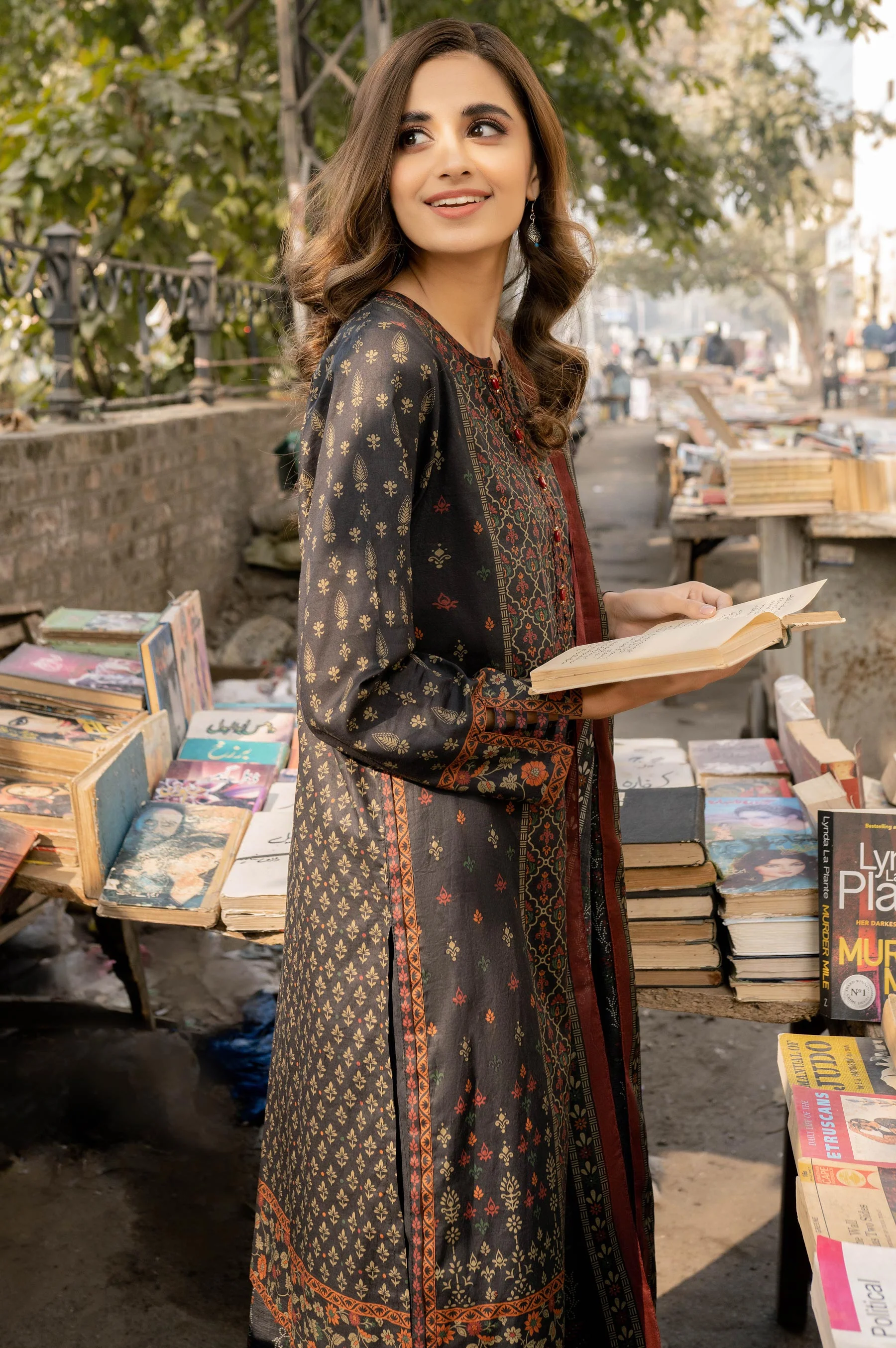 Stitched 3 Piece Printed Lawn Suit with Printed Lawn Dupatta - Image 2