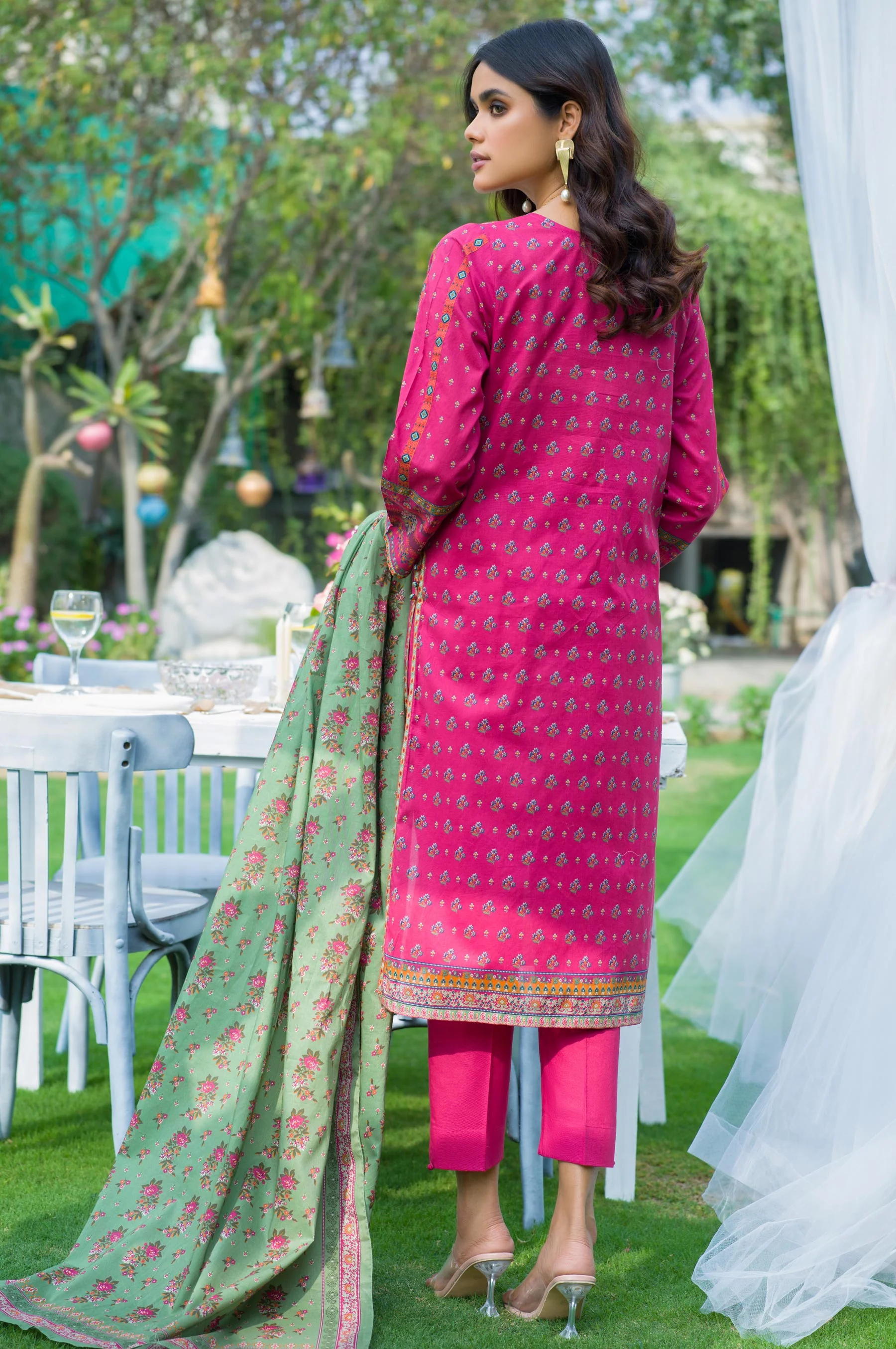 Stitched 3 Piece Printed Lawn Suit - Image 3