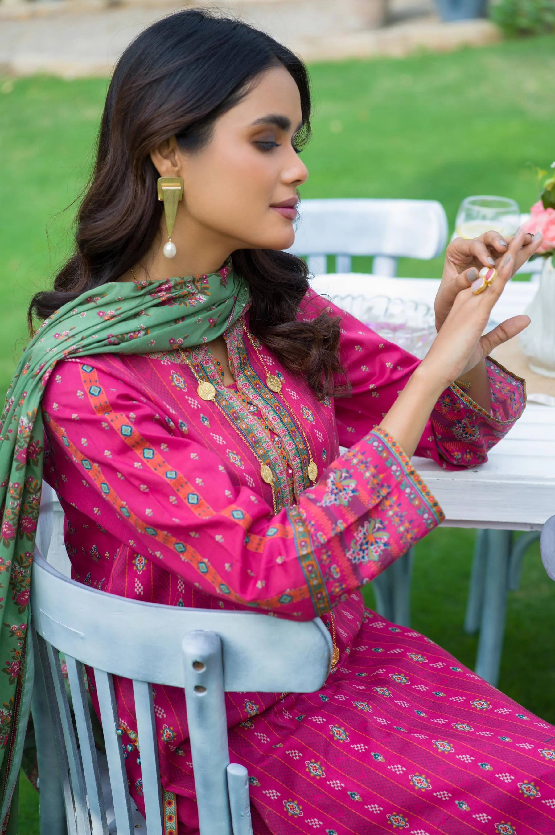 Stitched 3 Piece Printed Lawn Suit - Image 4