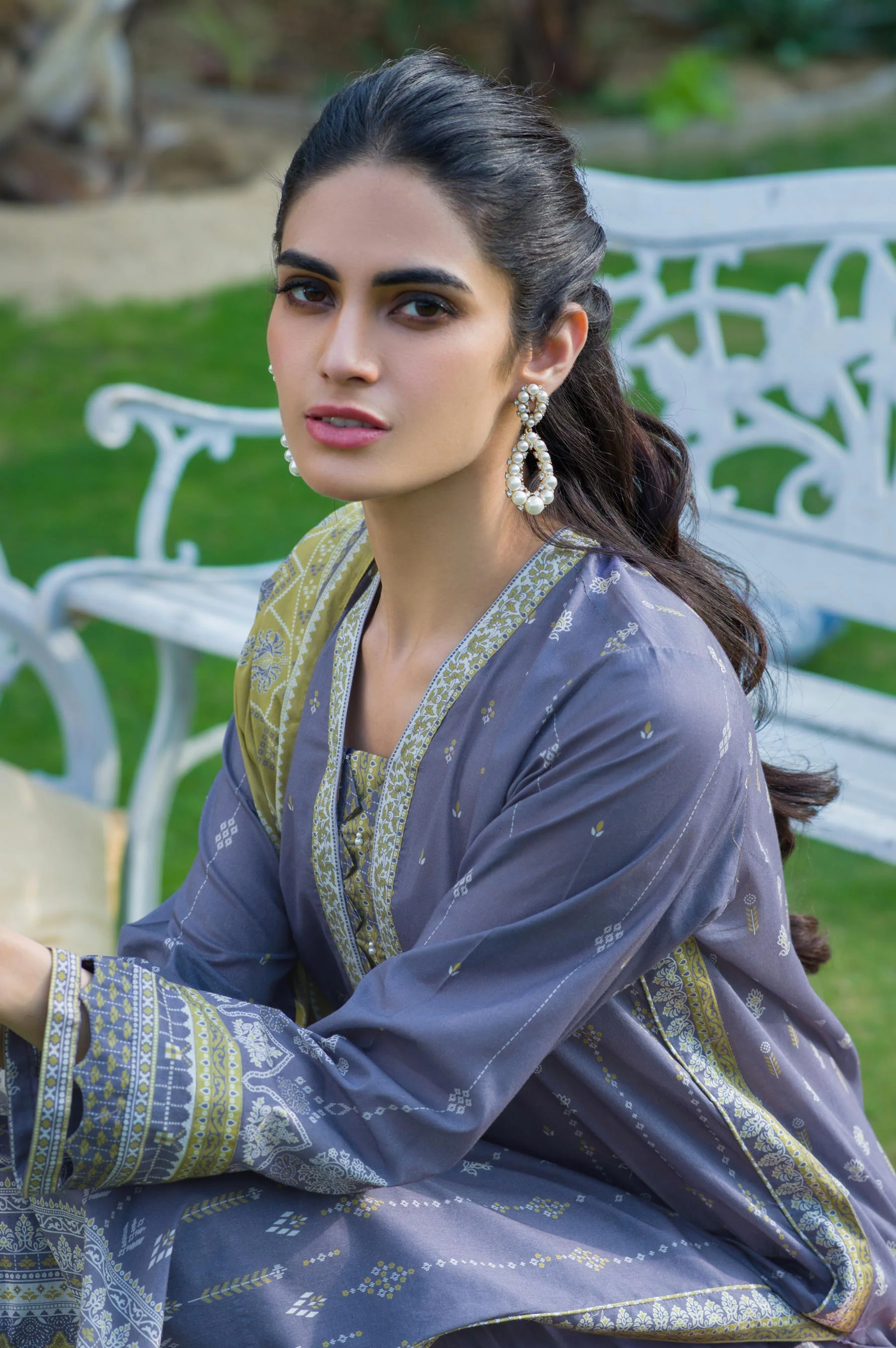Stitched 3 Piece Printed Lawn Suit - Image 5
