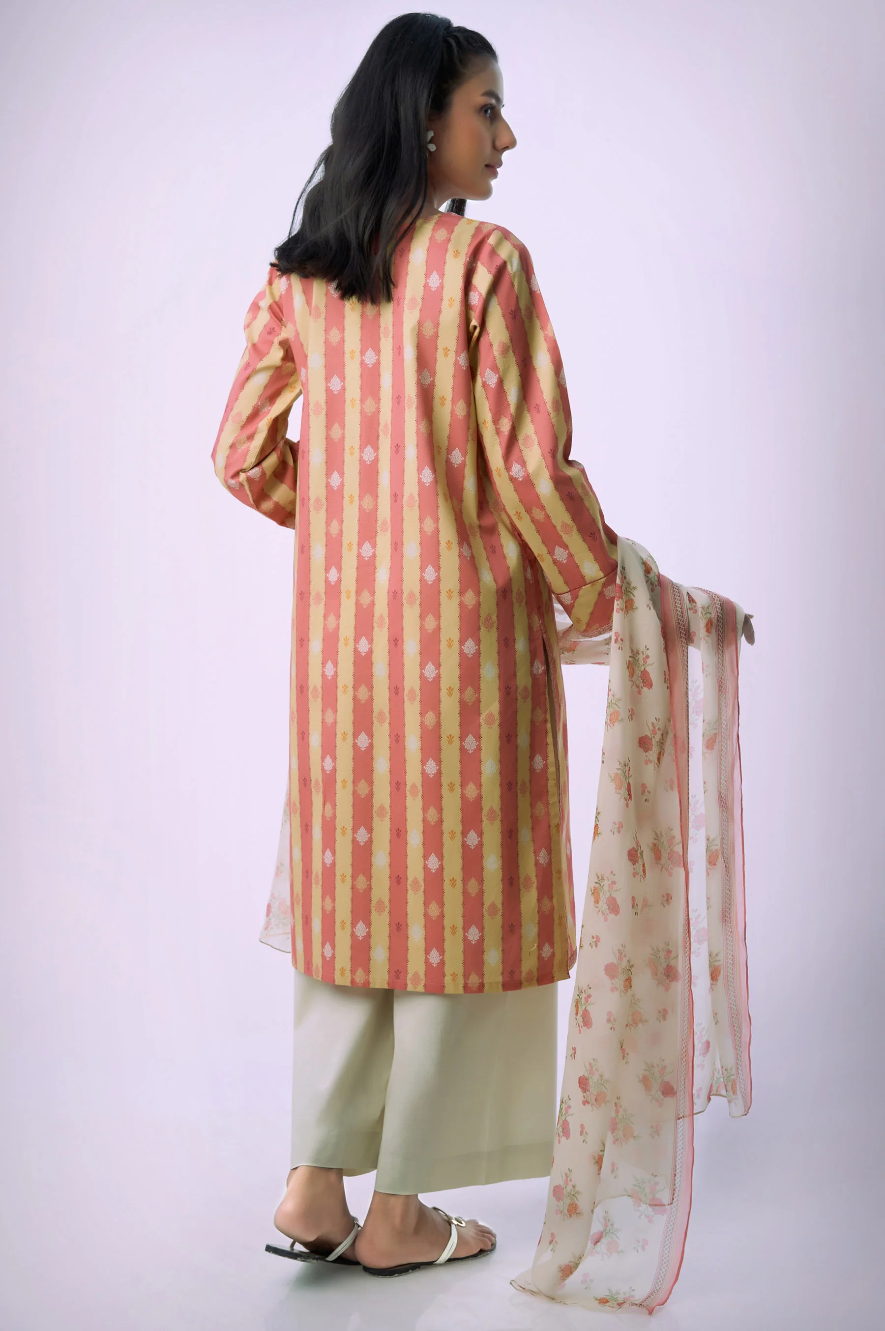 Stitched 3 Piece Printed Lawn - Image 3
