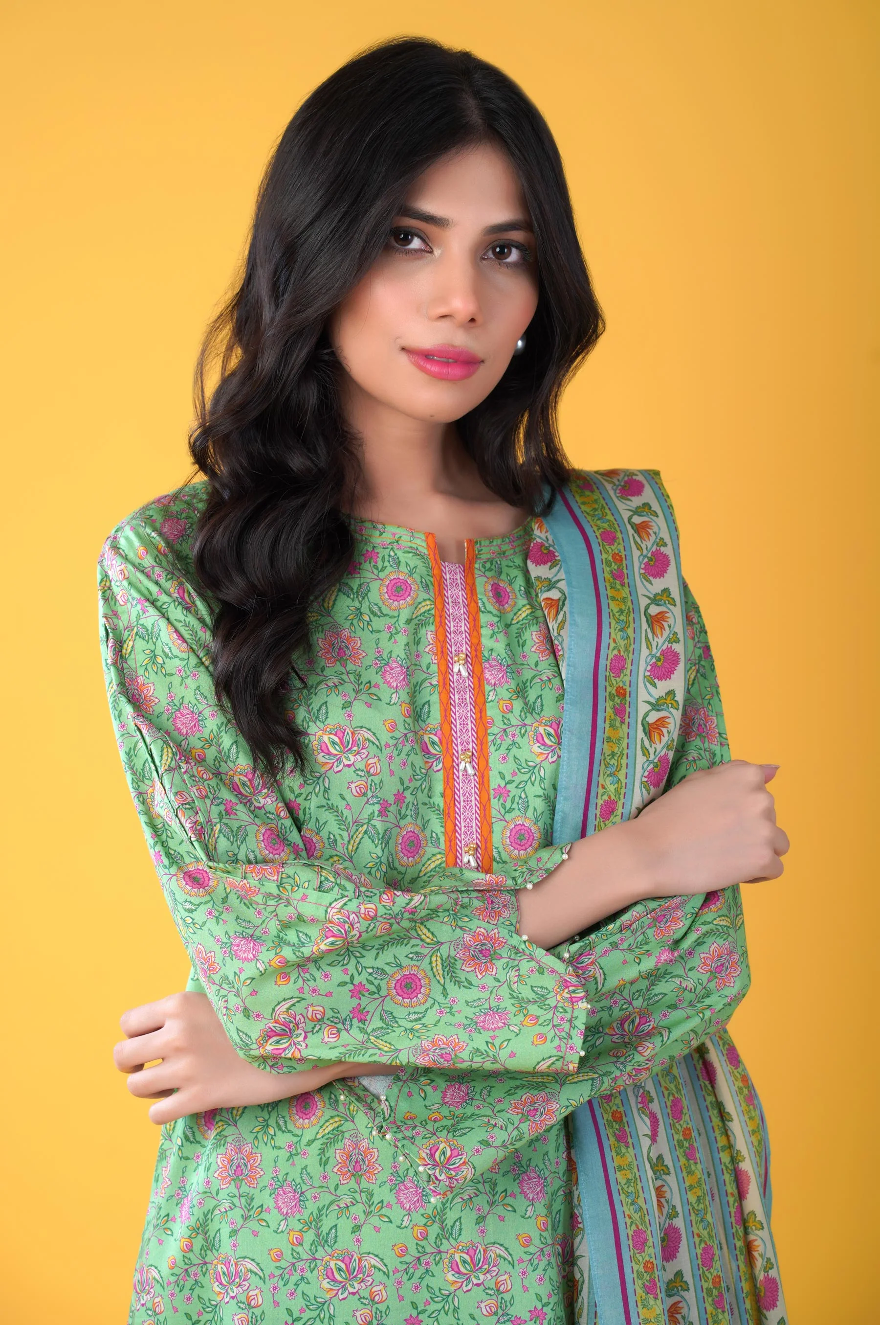 Stitched 3 Piece Printed Lawn - Image 5