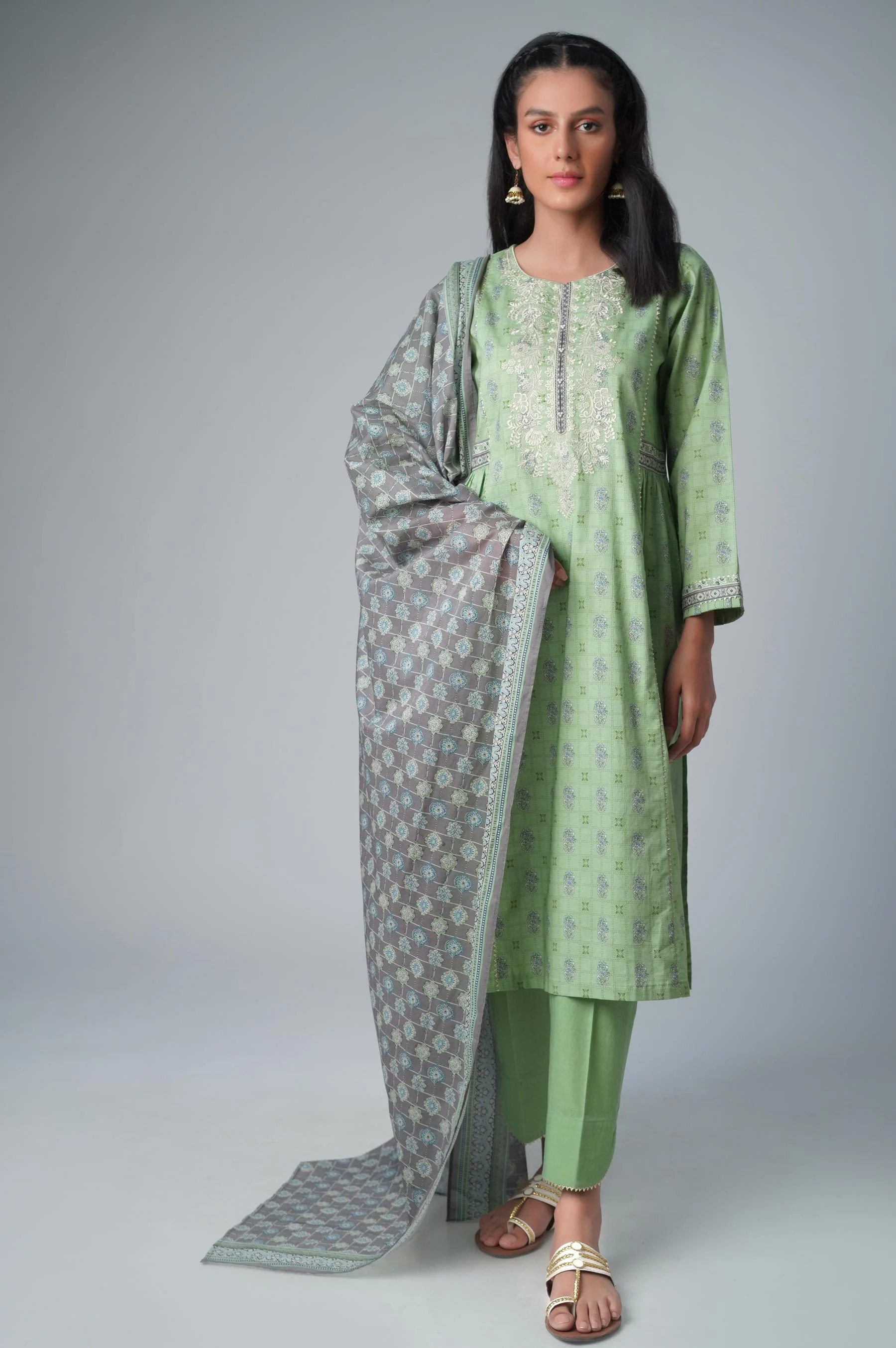 Stitched 3 Piece Printed Lawn Suit